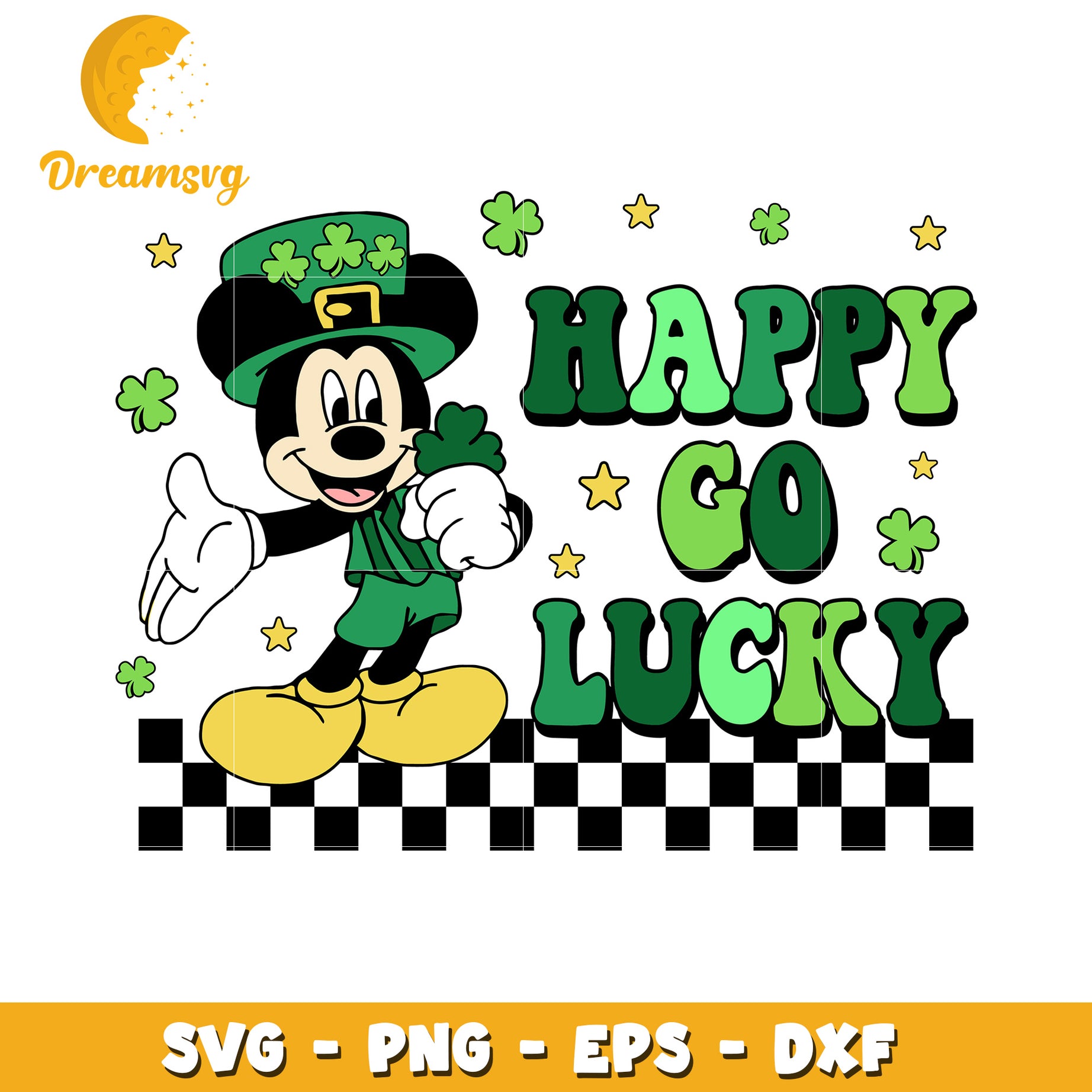 Mickey St Patricks Day SVG PNG EPS DXF