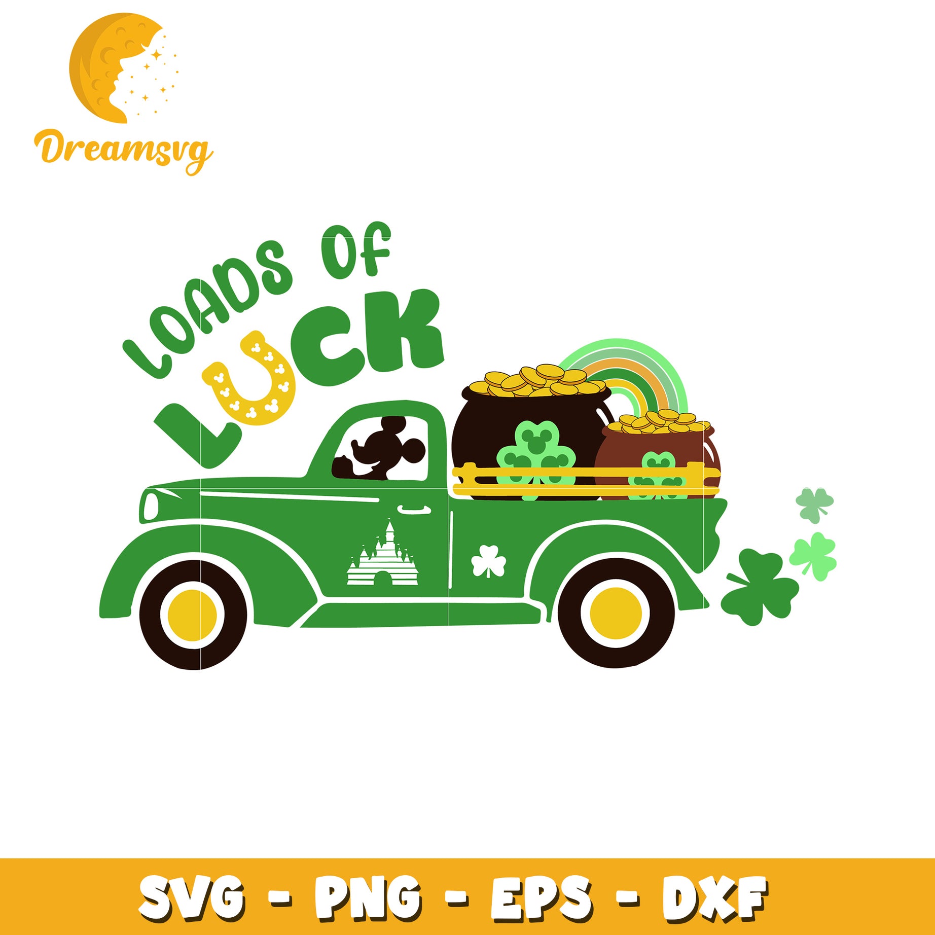 Mickey St Patricks Day Truck SVG