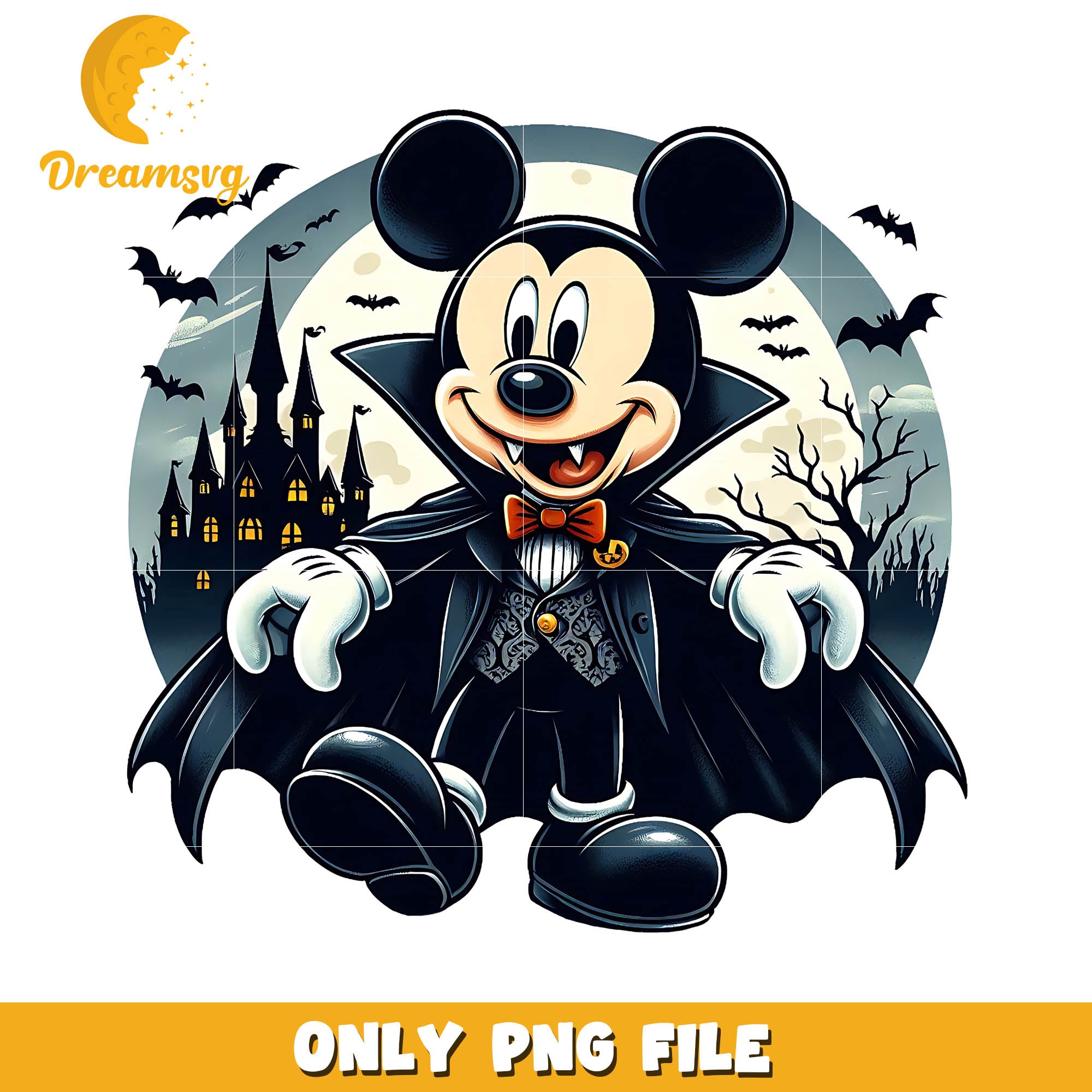 Mickey Dracula  halloween character png, Disney halloween cartoon png