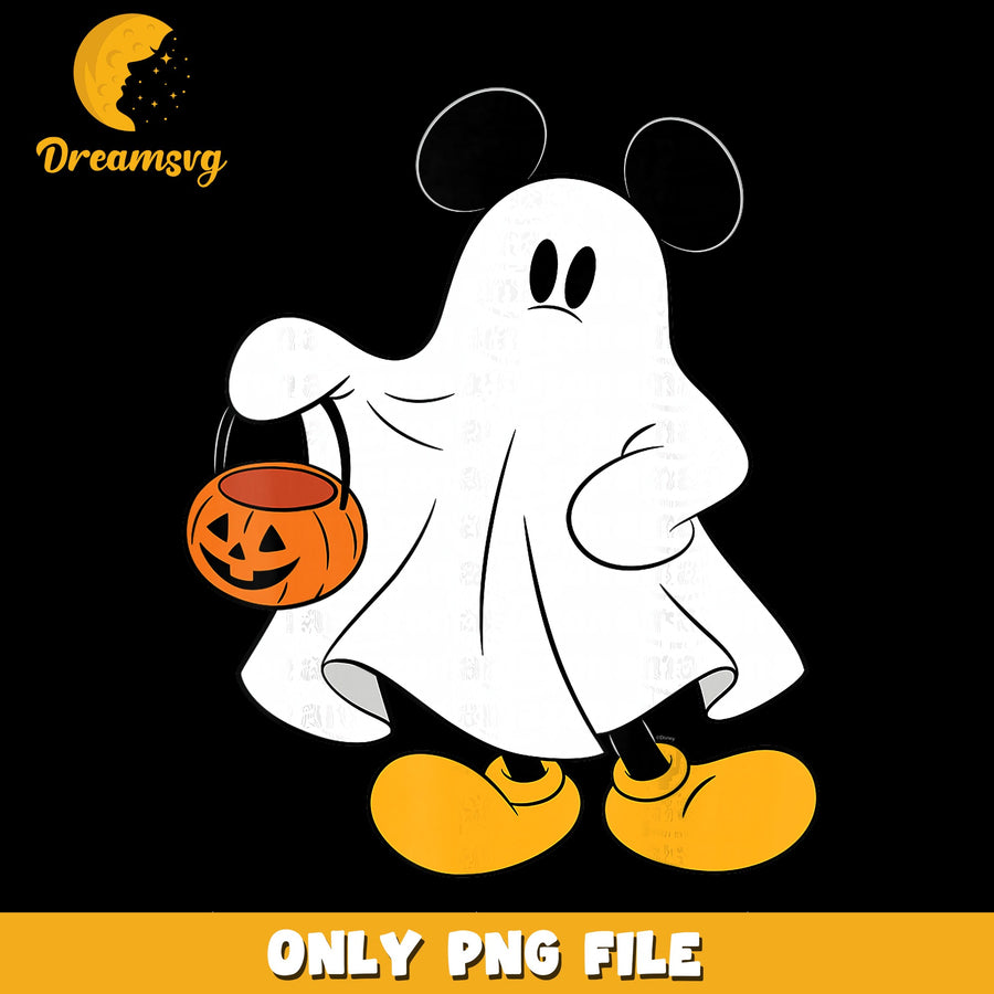 Mickey Ghost PNG, Halloween Fun, Spooky Design PNG