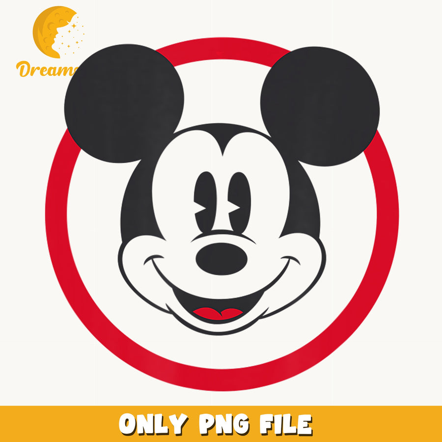Mickey Mouse Face PNG, Disney Character Design, Smiling Mickey PNG