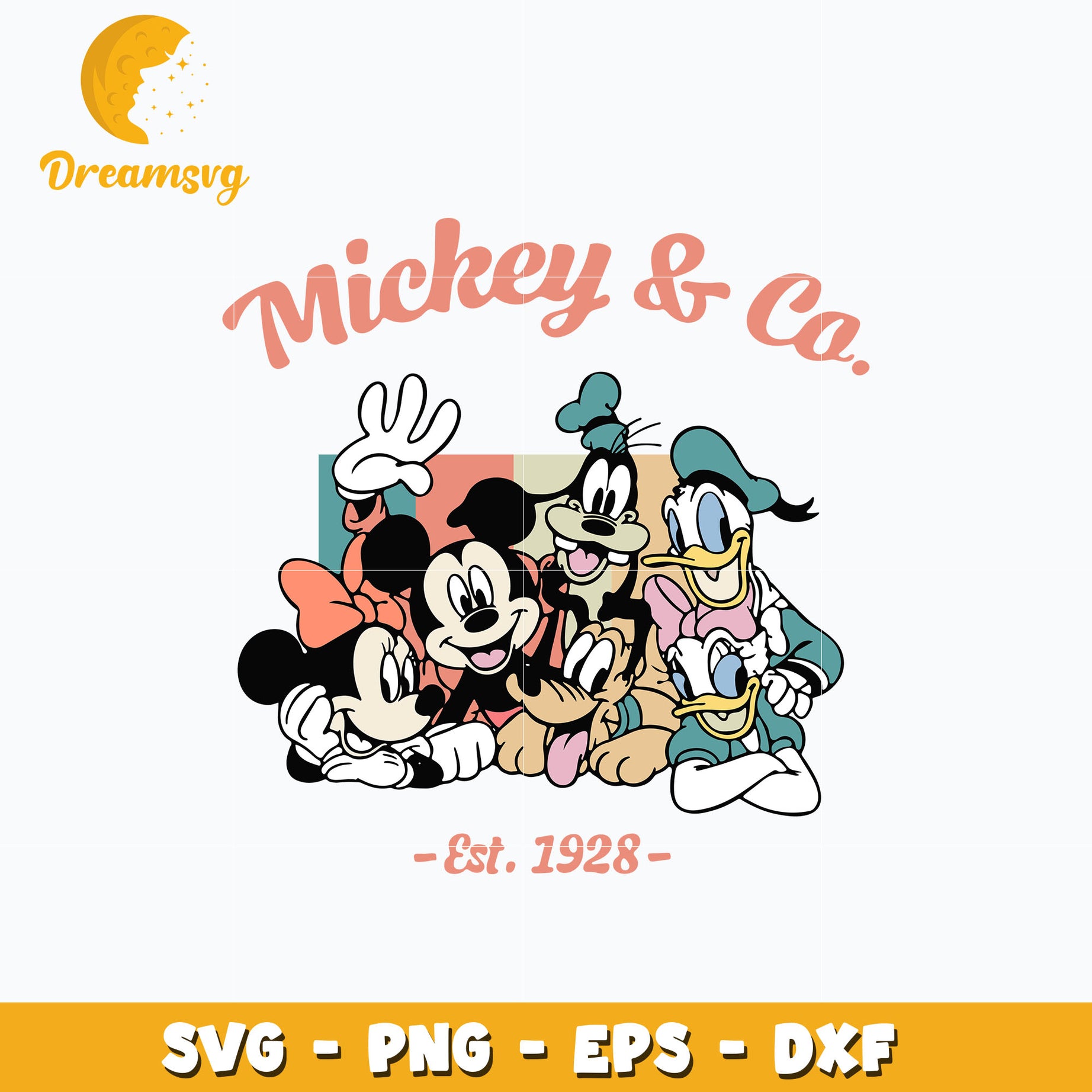 Mickey and co est 1928 svg