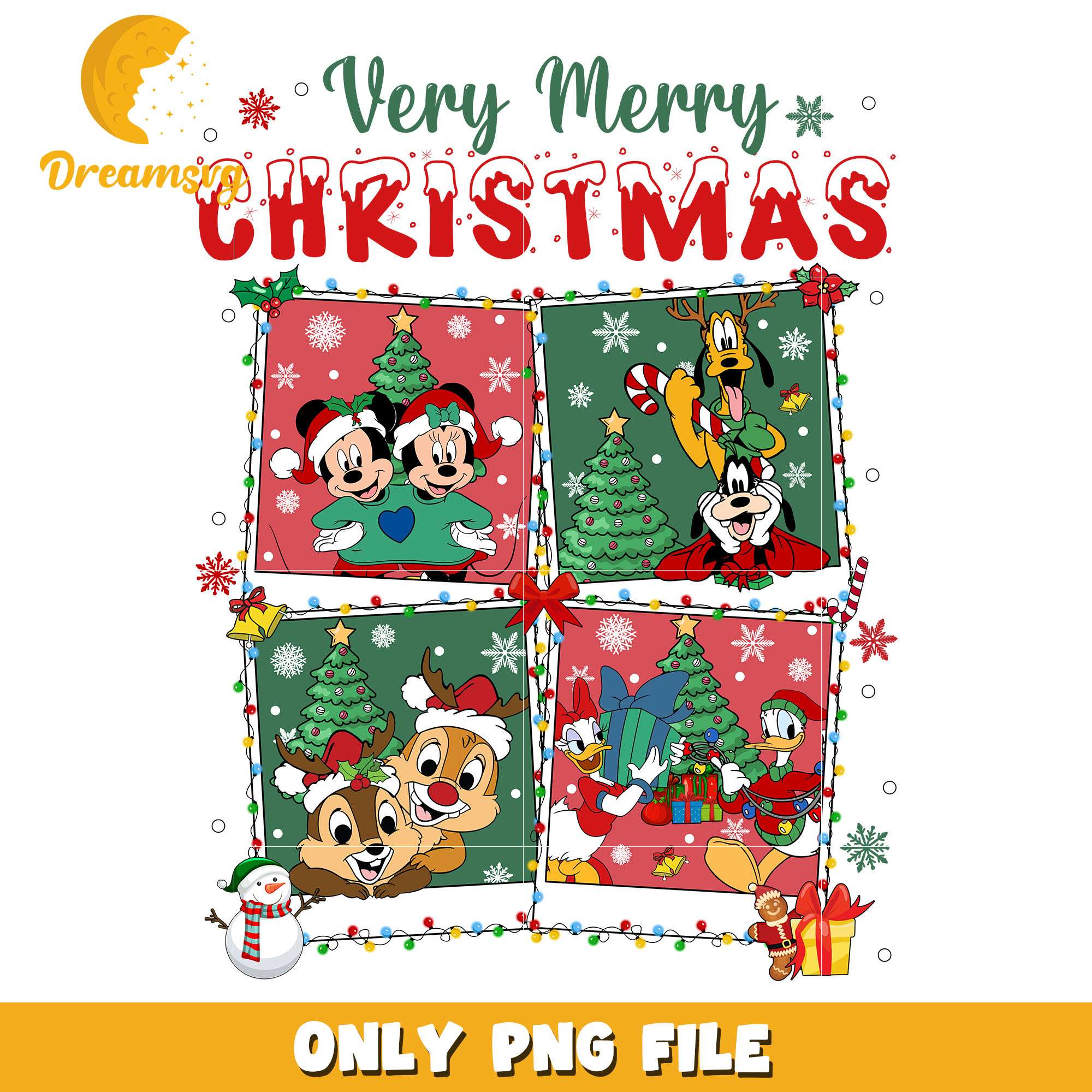 Mickey and friends christmas image png, disney png, christmas png