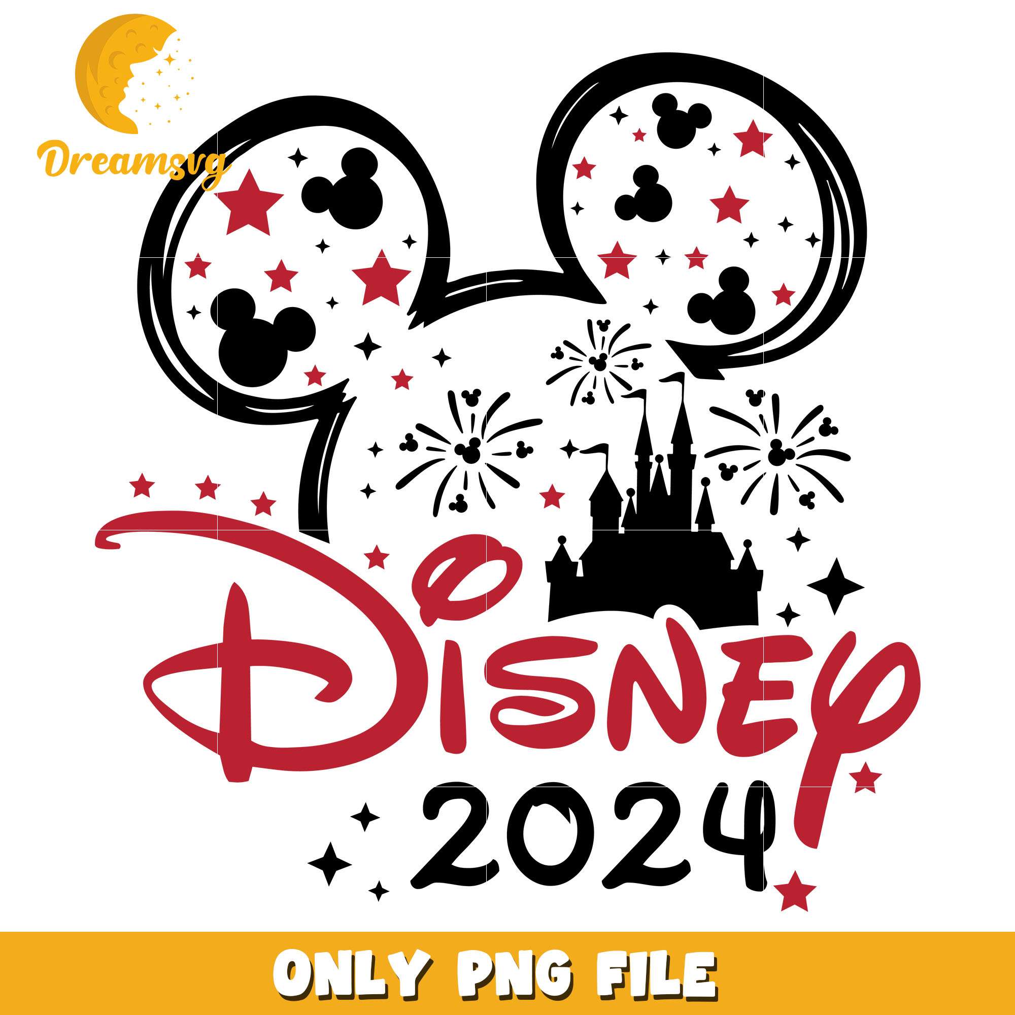 Mickey character disney 2024 castle png, disney png, christmas png