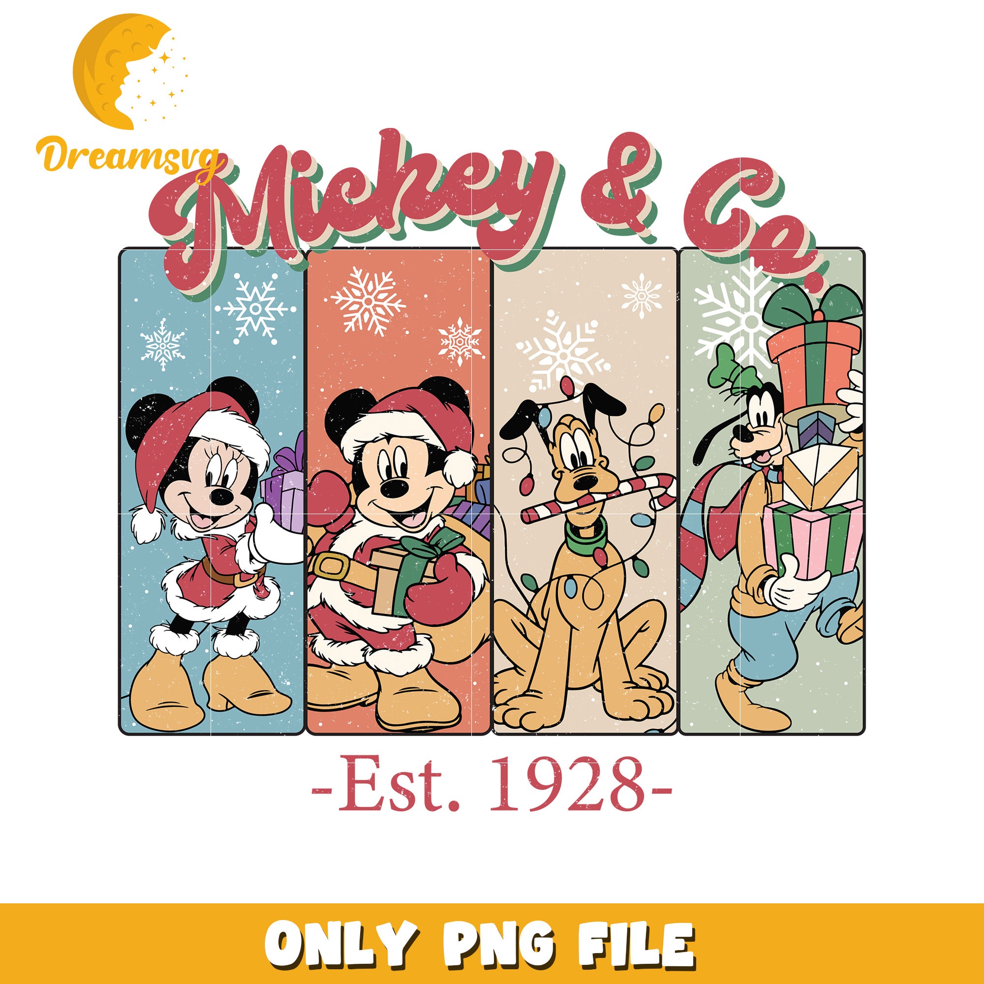 Mickey & co design png, disney joy png, christmas vibes png