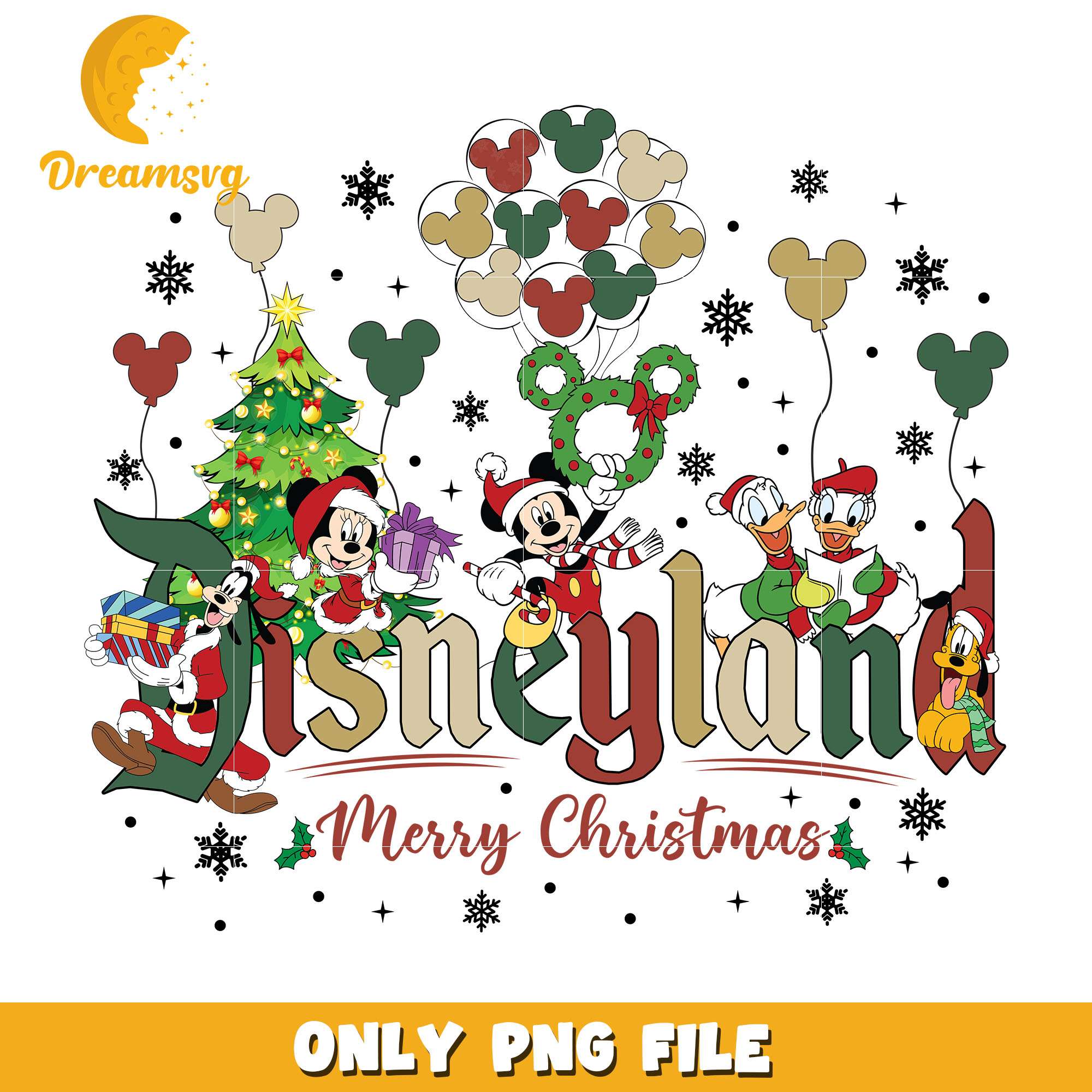 Mickey disneyland merry christmas png, disney png, christmas png