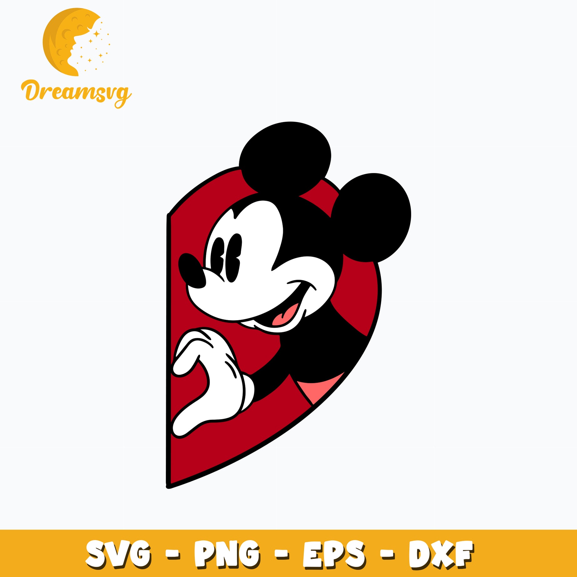 Heart Mickey Mouse Svg