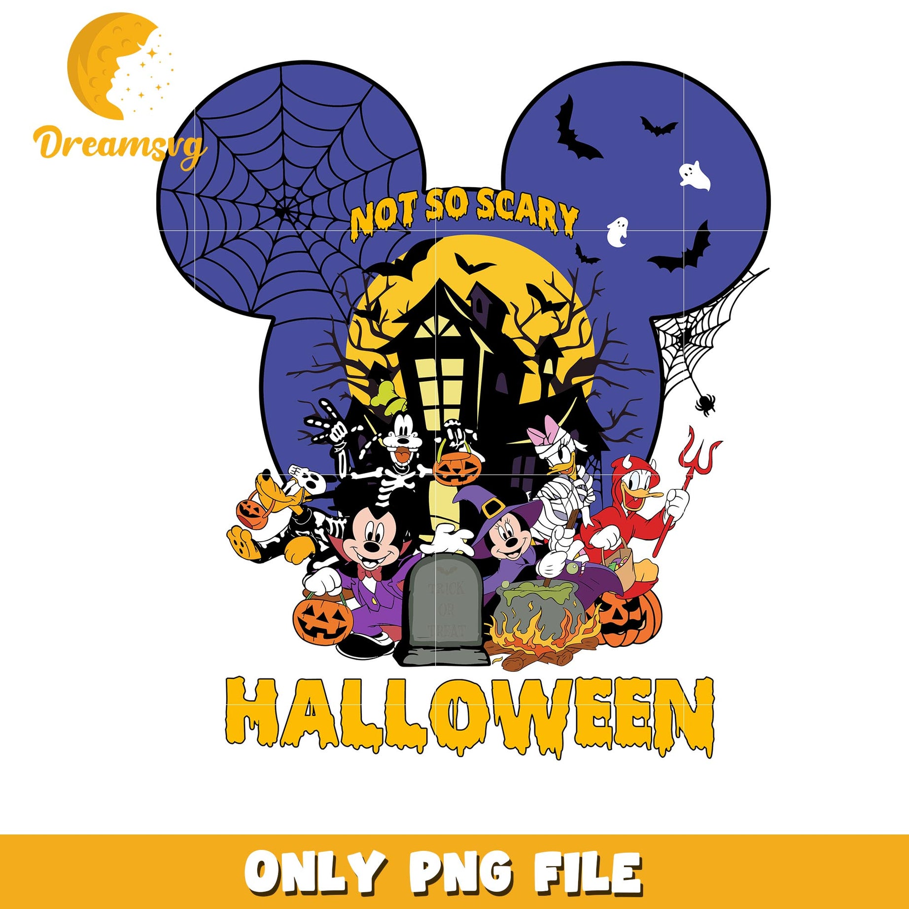 Mickey ears Halloween Disney friends, Disney cartoon halloween friends png