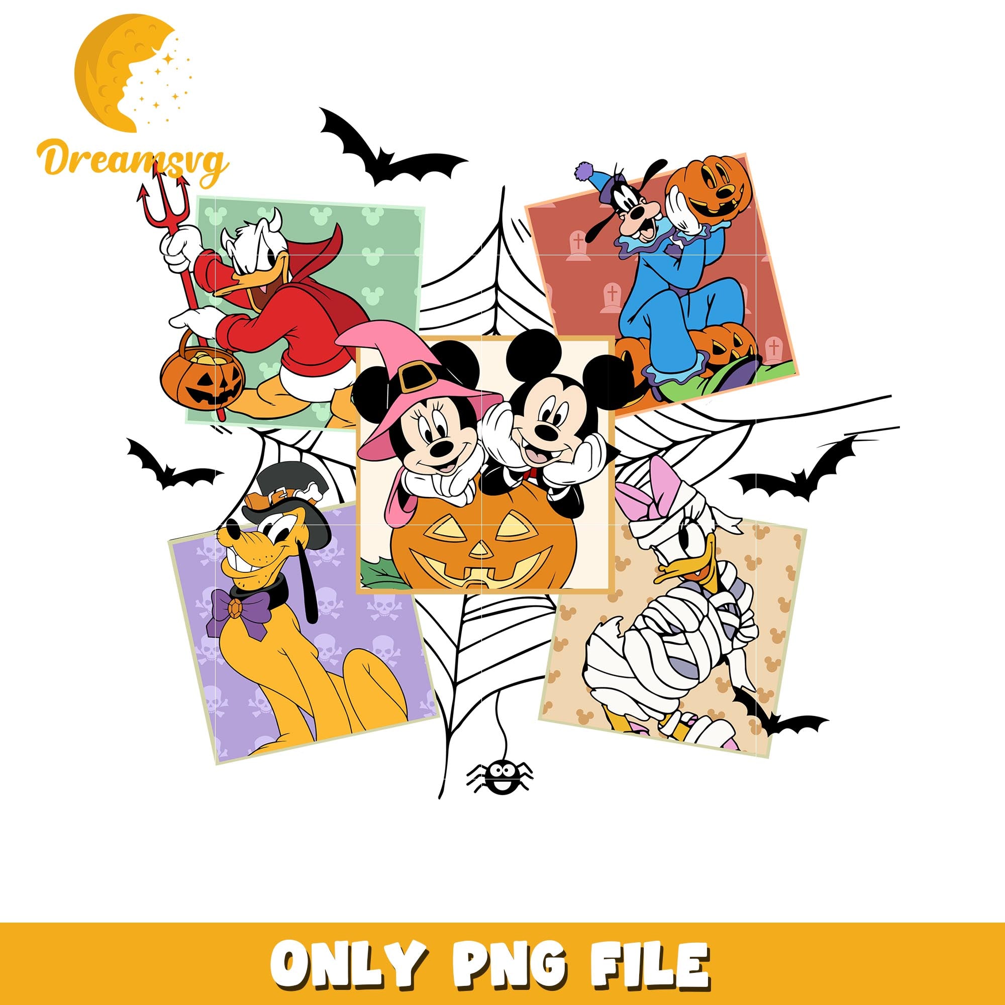 Mickey friends halloween poster png, Halloween Winnie the Pooh png, Disney cartoon halloween friends png