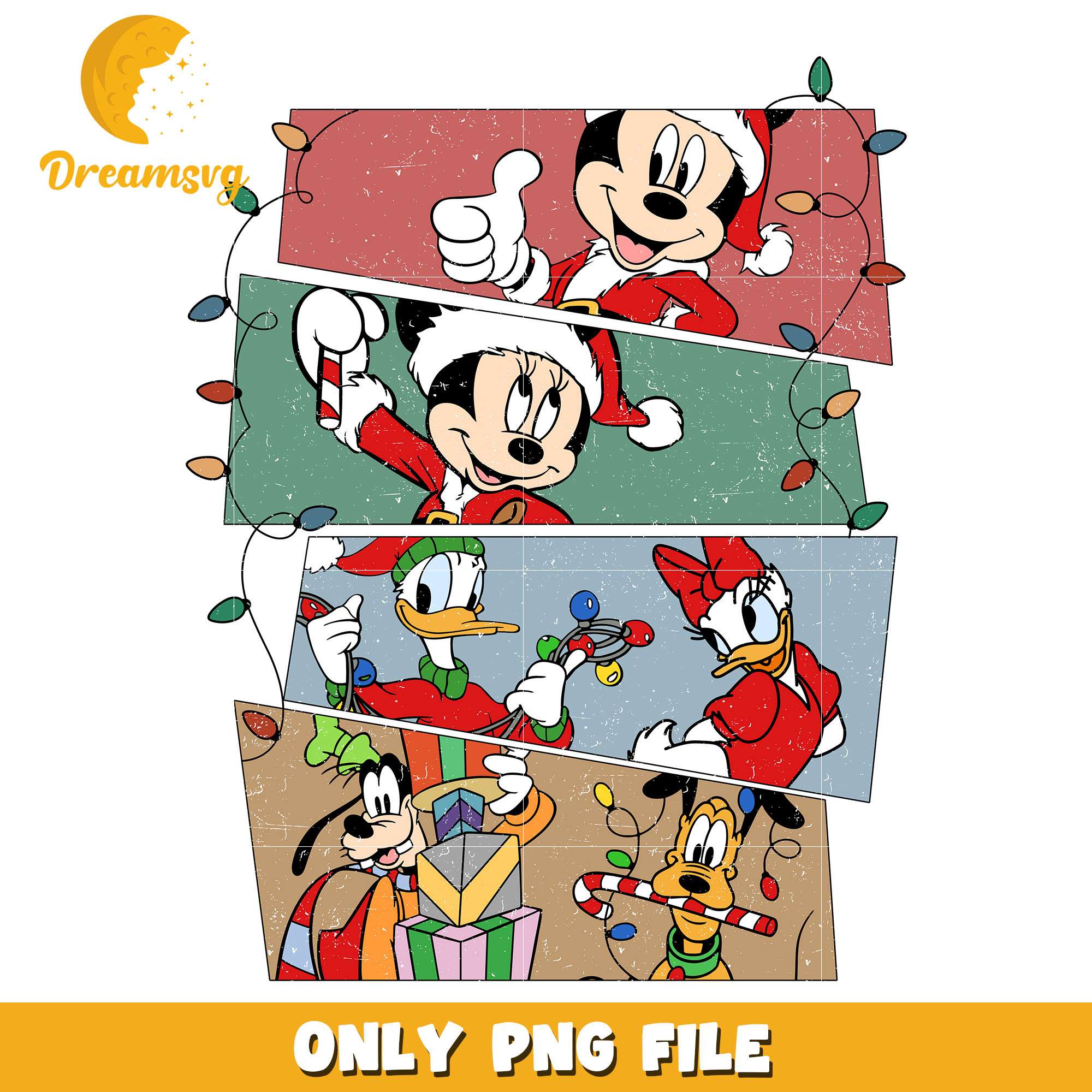 Mickey friends happy Christmas day png, disney png, christmas png