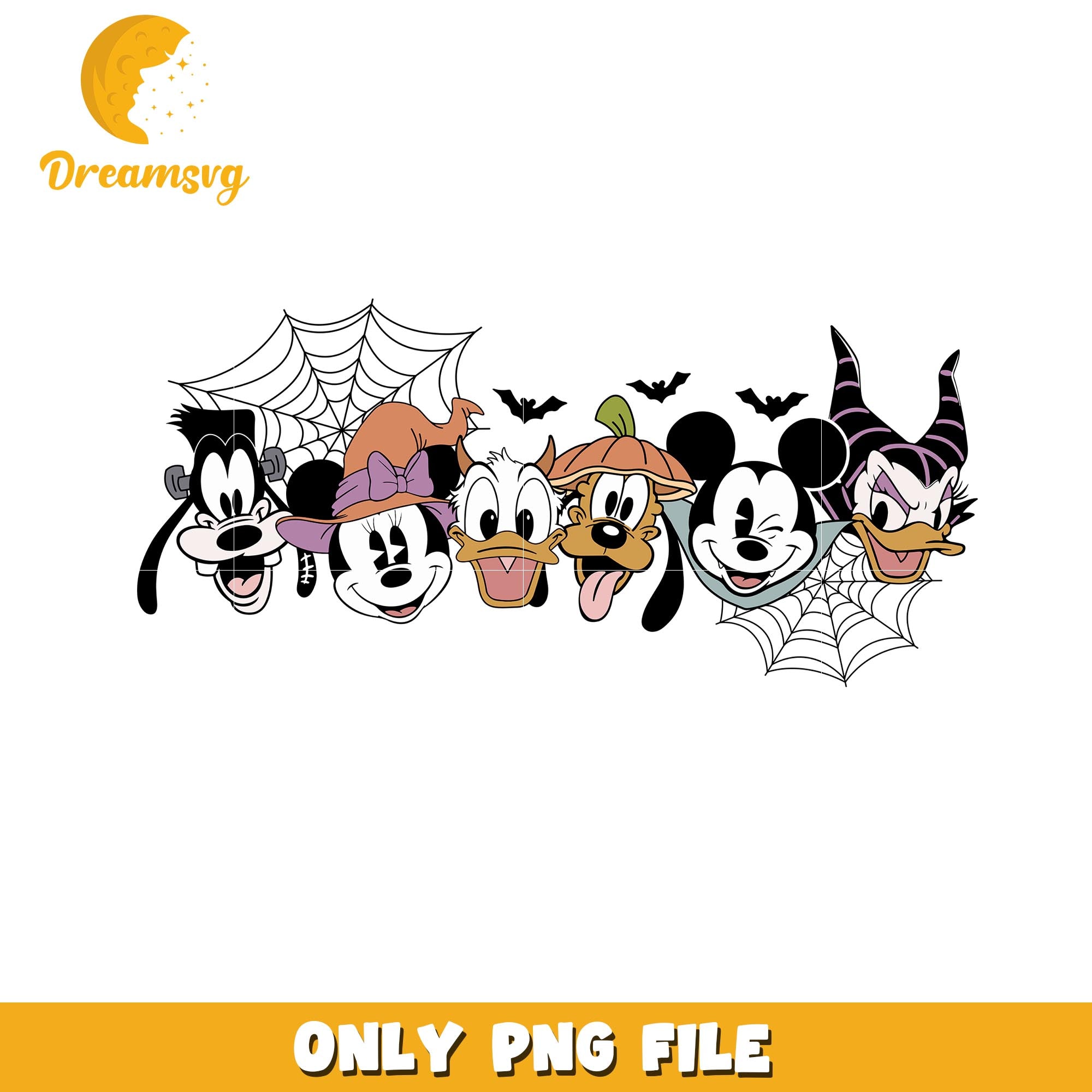 Mickey friends head, Disney halloween friends png, Disney characters png