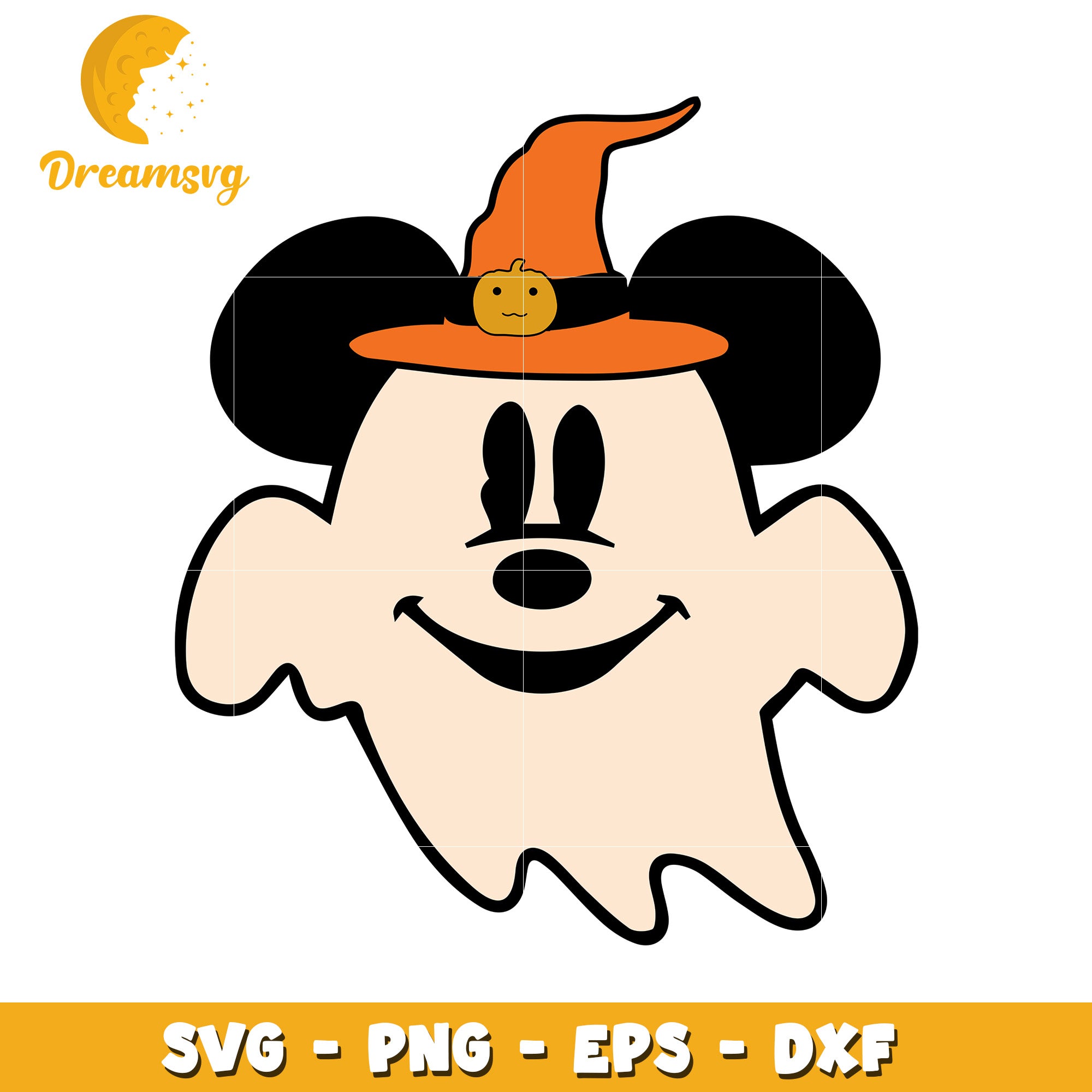 Mickey halloween flying ghost svg, Disney friends halloween vibes svg