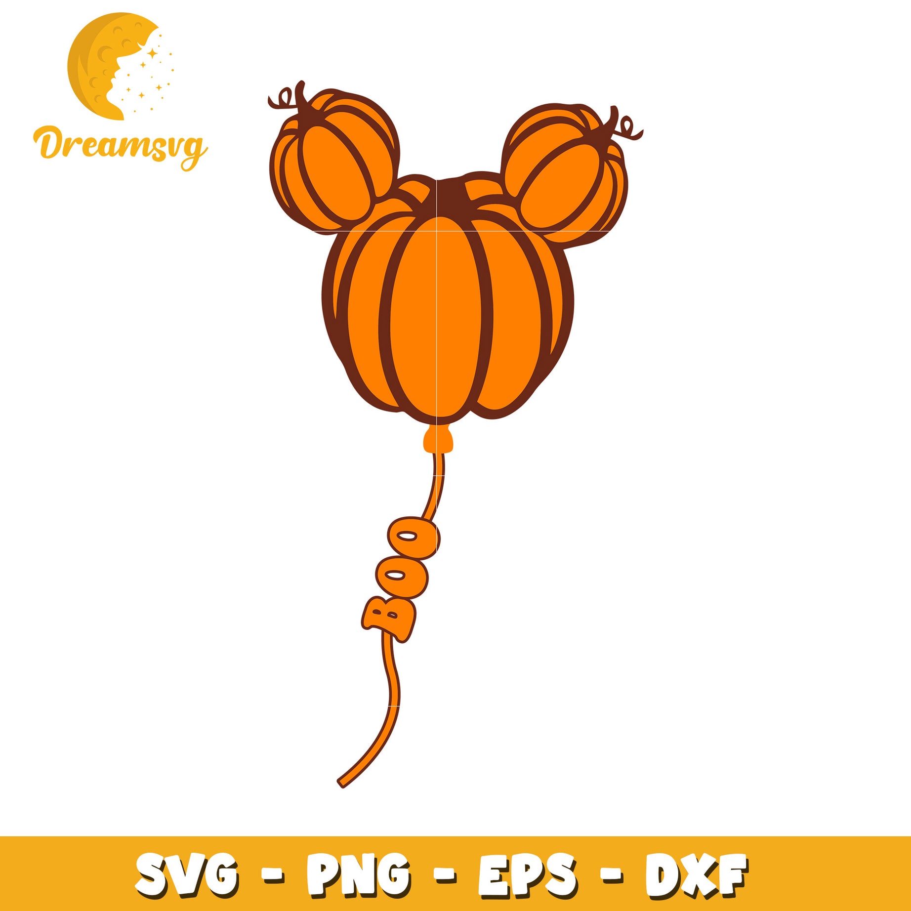 Mickey halloween pumpkin balloon svg, Disney friends halloween vibes svg