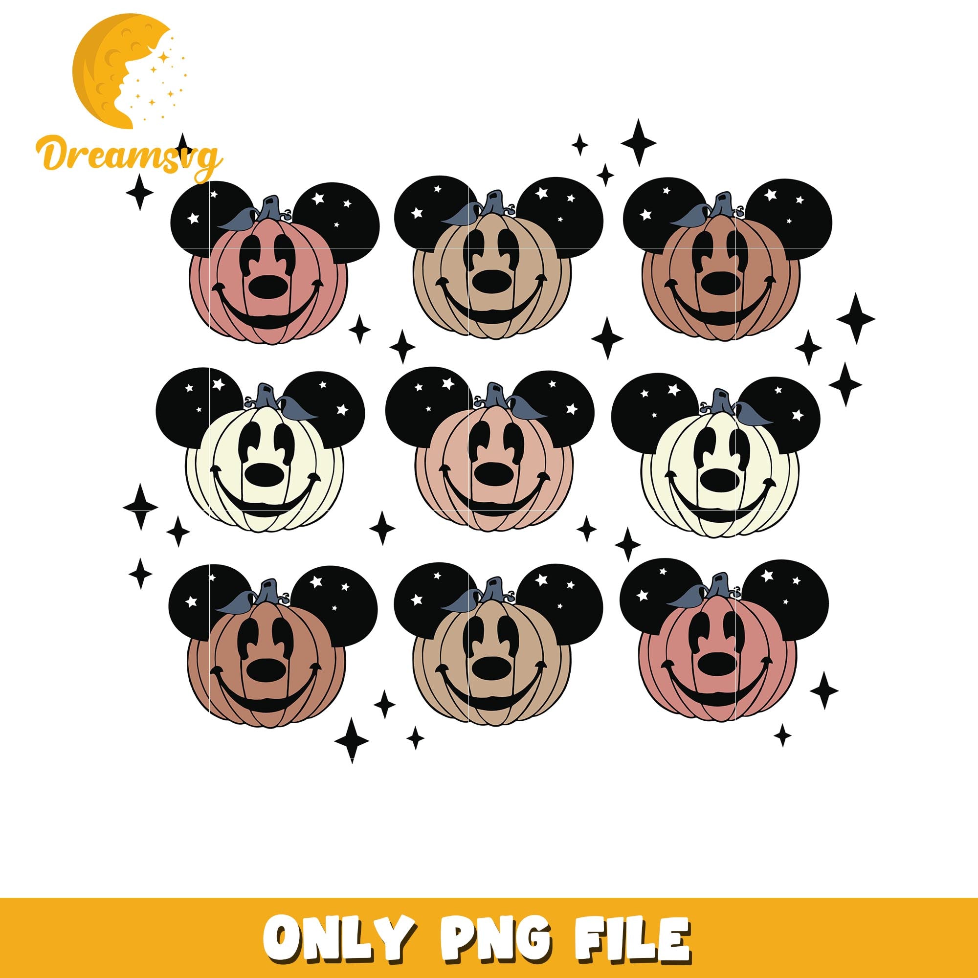 Mickey head halloween pumpkin png, Disney world halloween vibes png