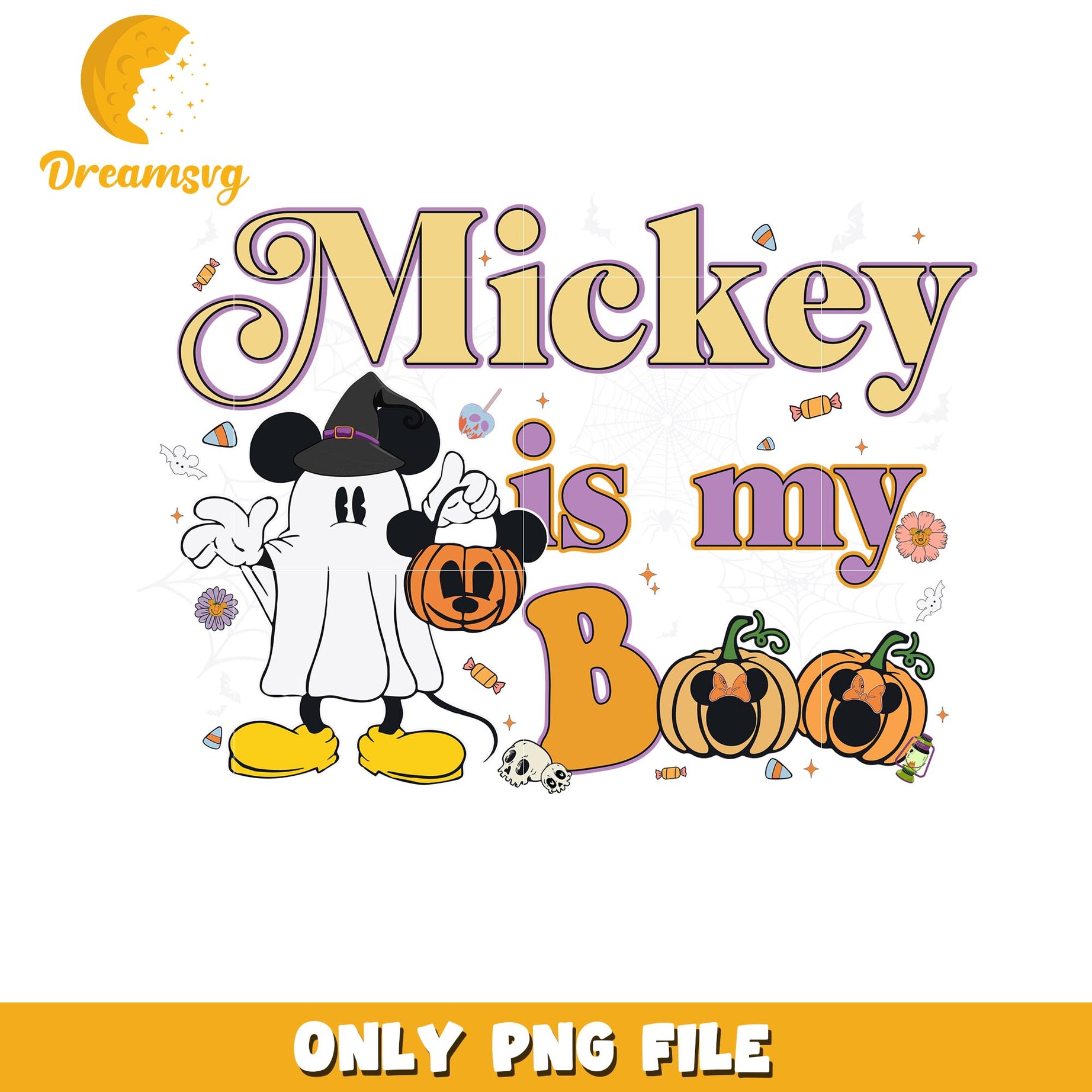 Mickey is my boo png, Disney world halloween vibes png