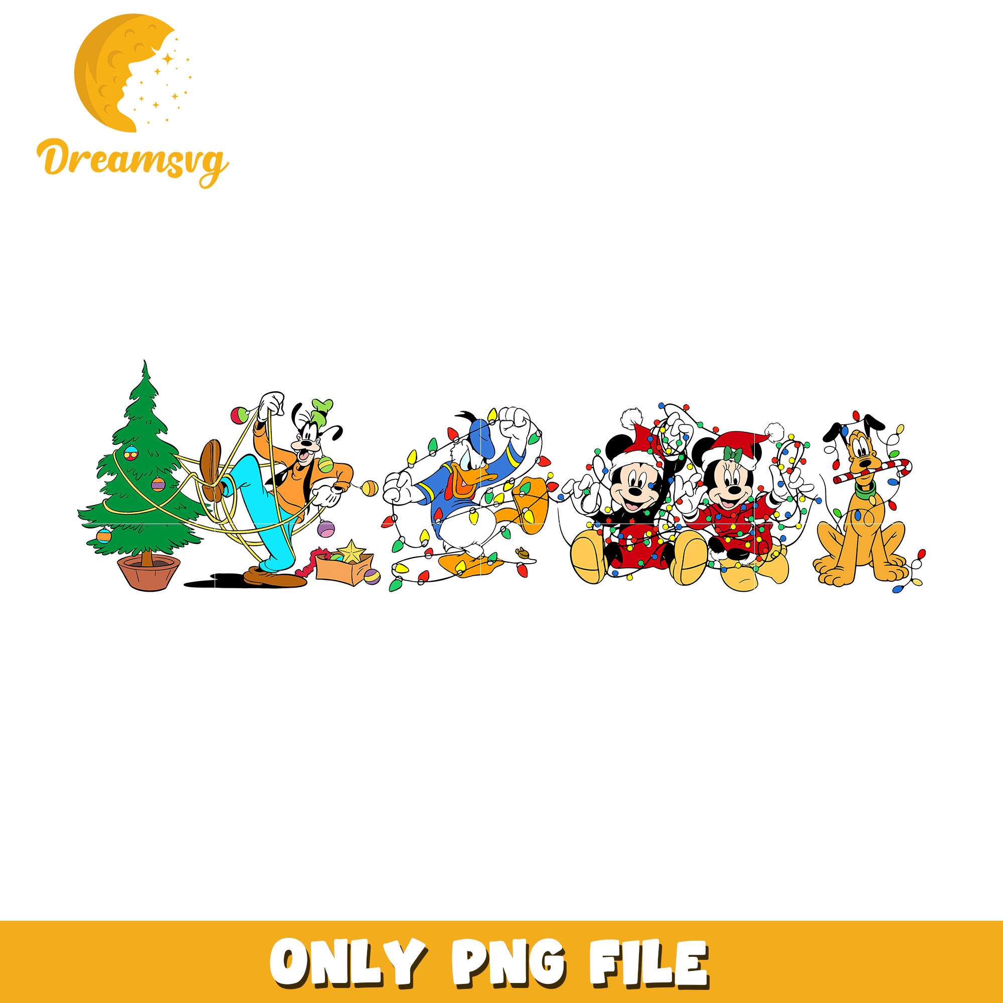 Mickey mouse and friends happy png, disney png, christmas png