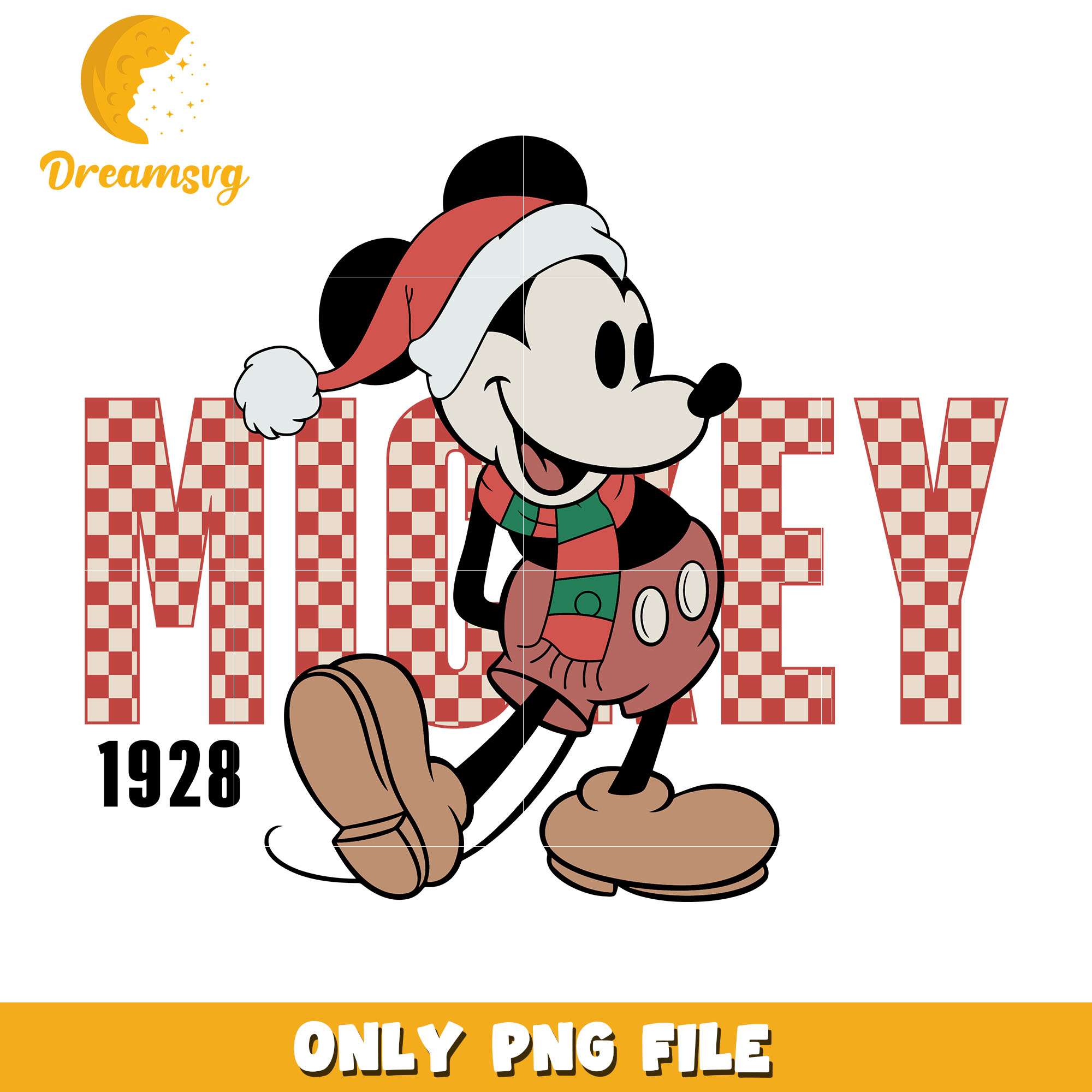 Mickey mouse christmas 1928 png, disney png, christmas png