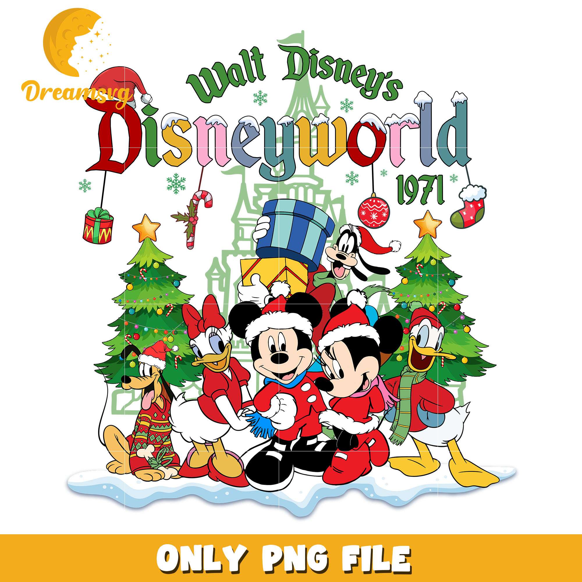 Mickey mouse disneyworld christmas png, disney png, christmas png