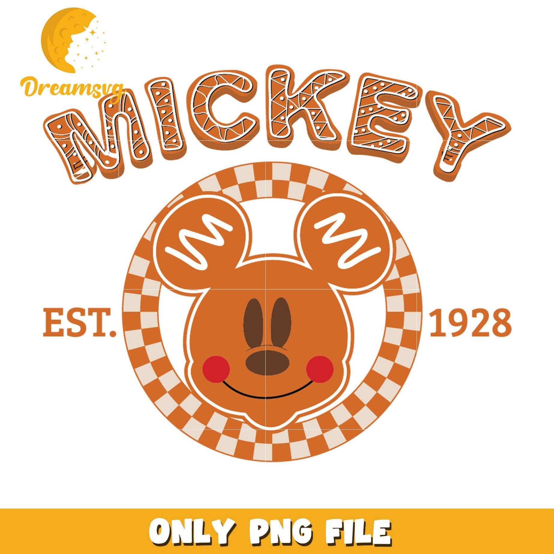 Mickey mouse face gingerbread png, mickey png, christmas png