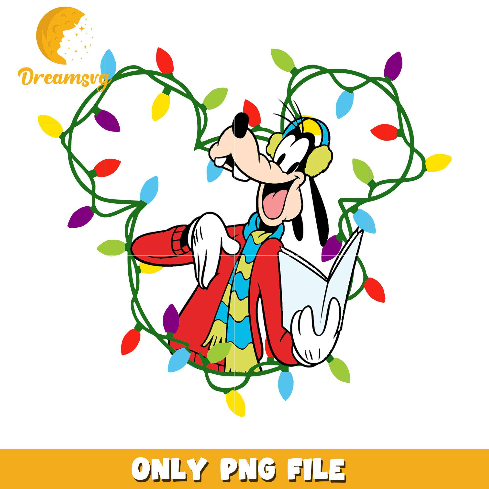 Mickey mouse light goofy png, Mickey mouse png, christmas png