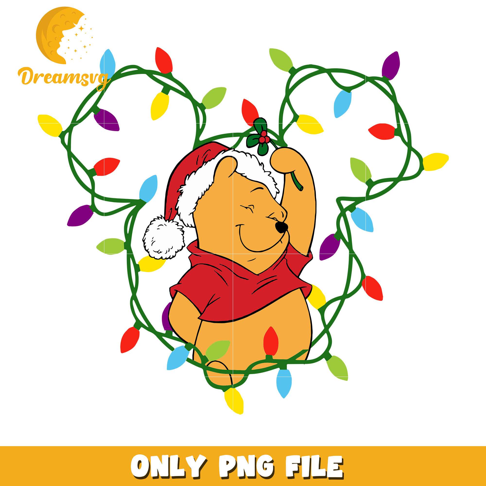 Mickey mouse light pooh png, Mickey mouse png, christmas png