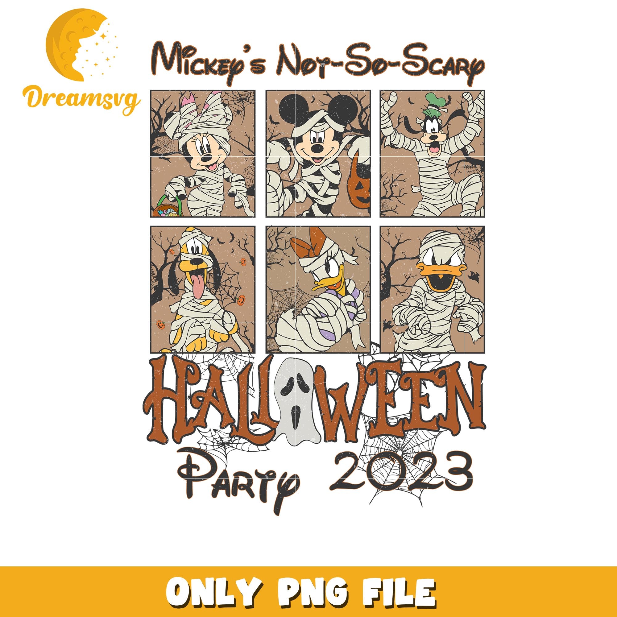 Mickey not so scary, Disney halloween friends png, Disney cartoon characters png