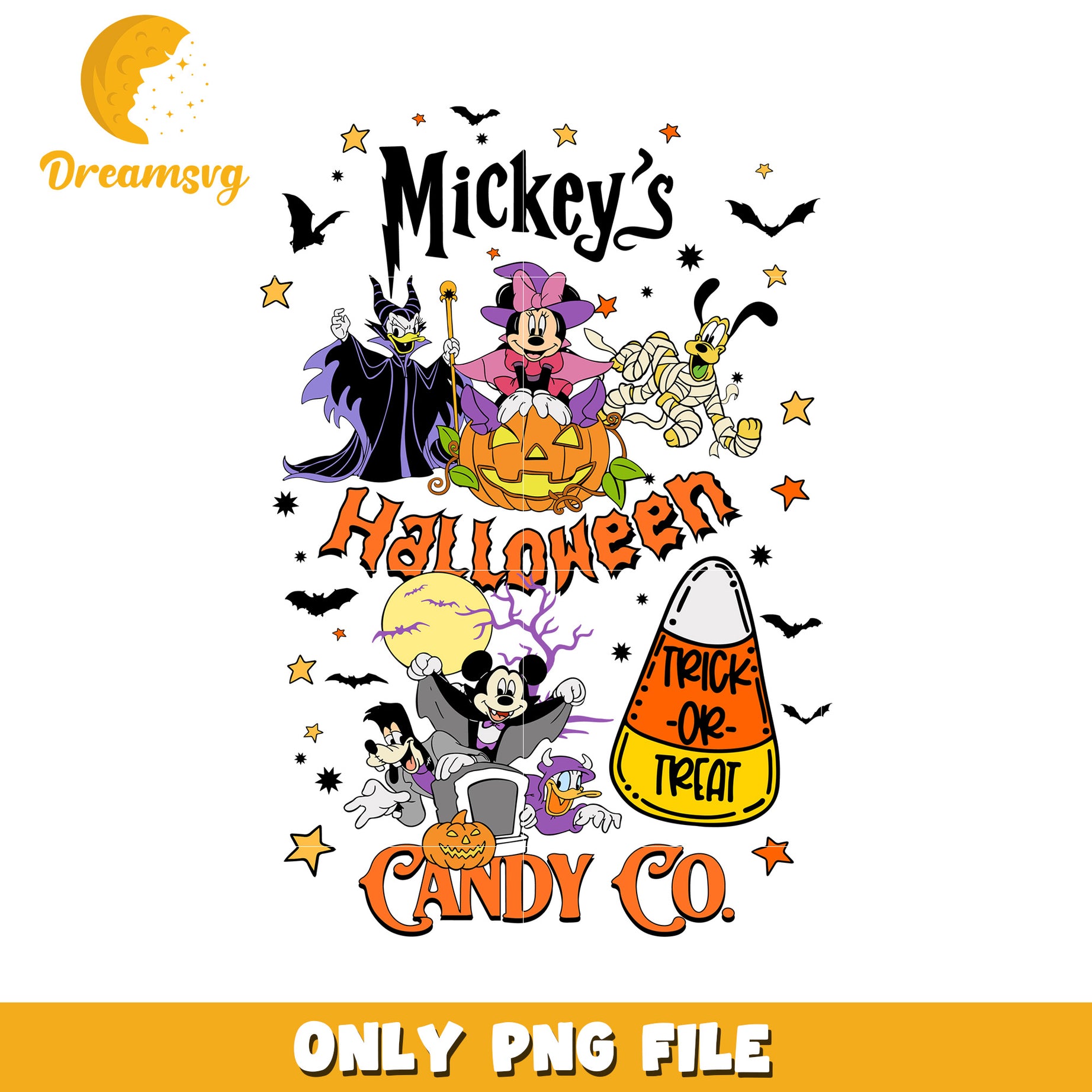 Mickey's Halloween Candy PNG Design