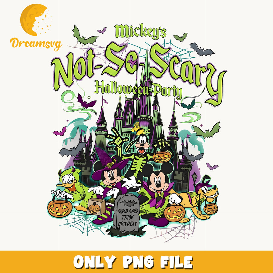 Mickey's Not So Scary Halloween Party, Lime Green Purple Castle Bats