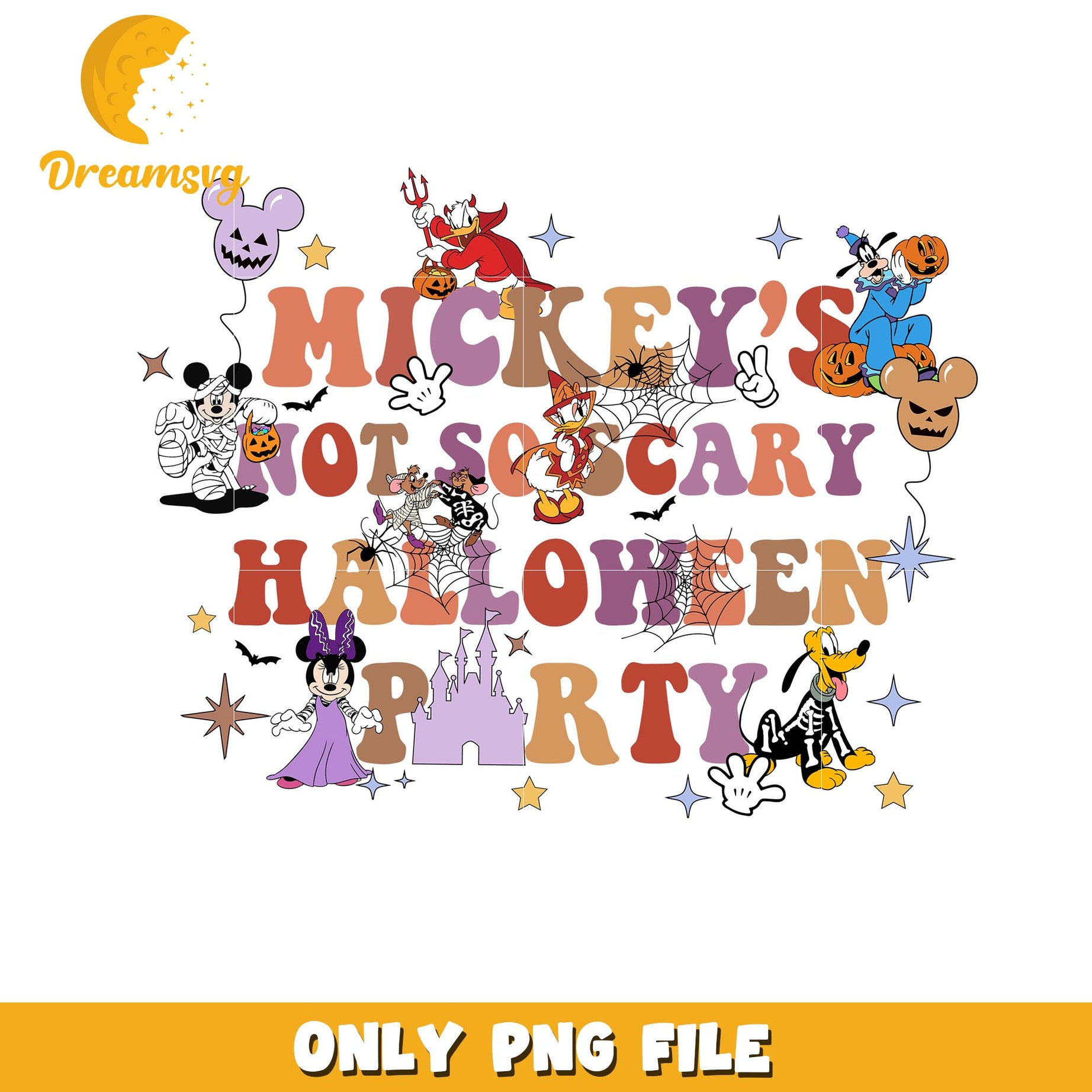 Mickey's not so scary halloween party png, Disney world halloween vibes png