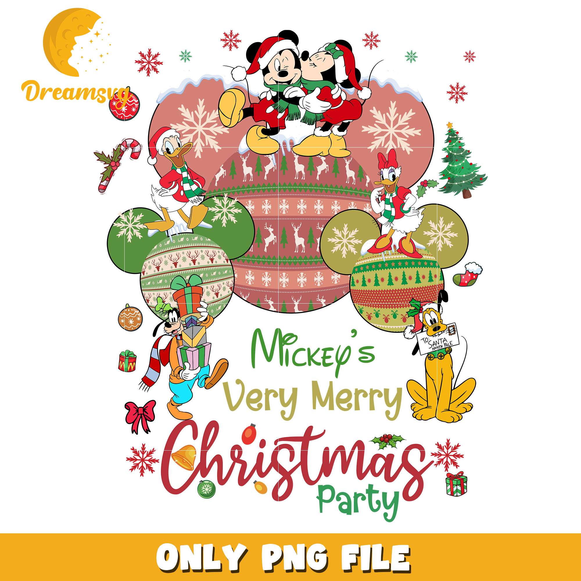 Mickey's very merry christmas party png, disney png, christmas png