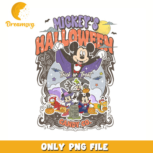 Mickey's halloween png, halloween decor png, halloween characters png