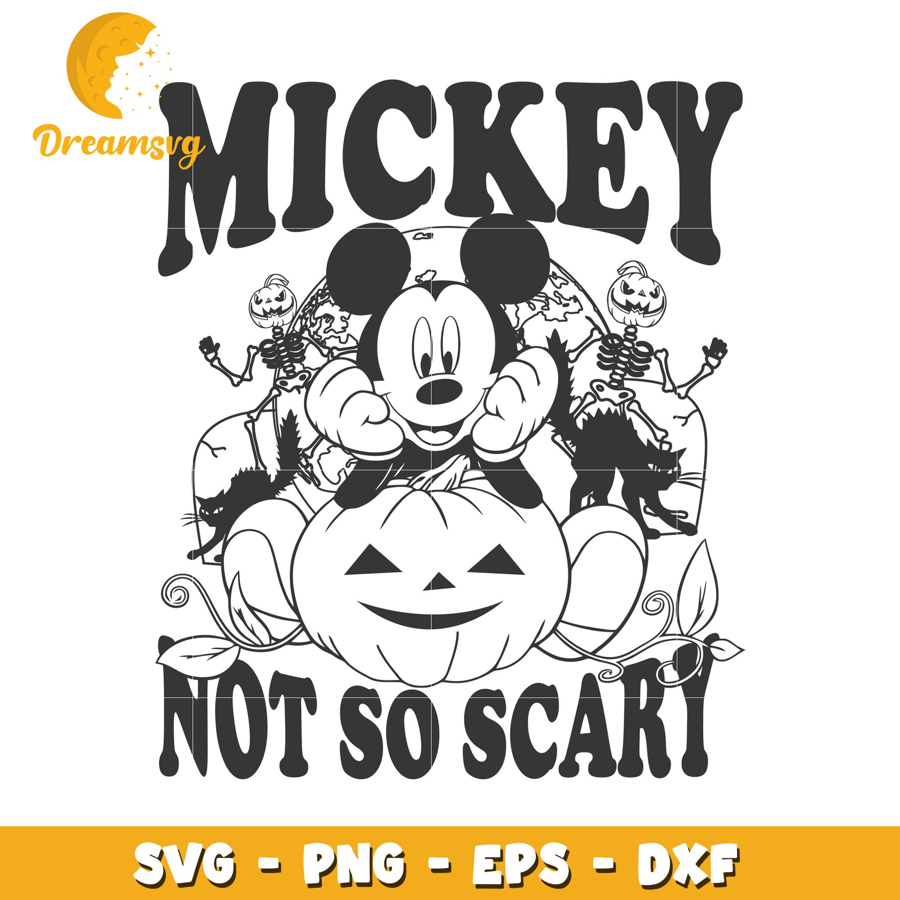 Mickey so scary halloween svg, Disney movies halloween svg