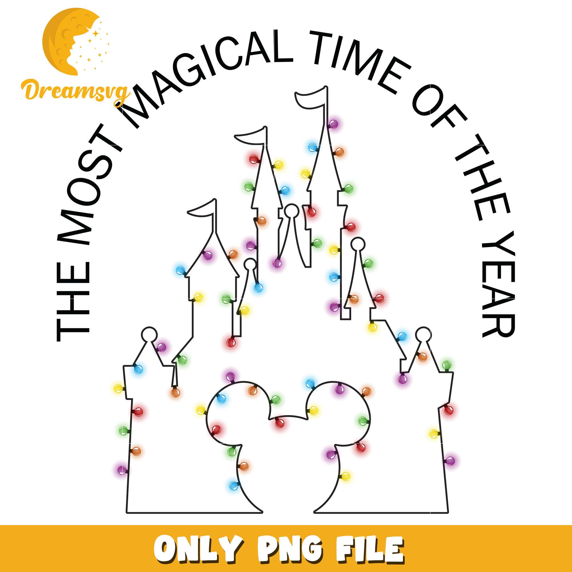 Mickey the most magical time of the year png, disney png, christmas png
