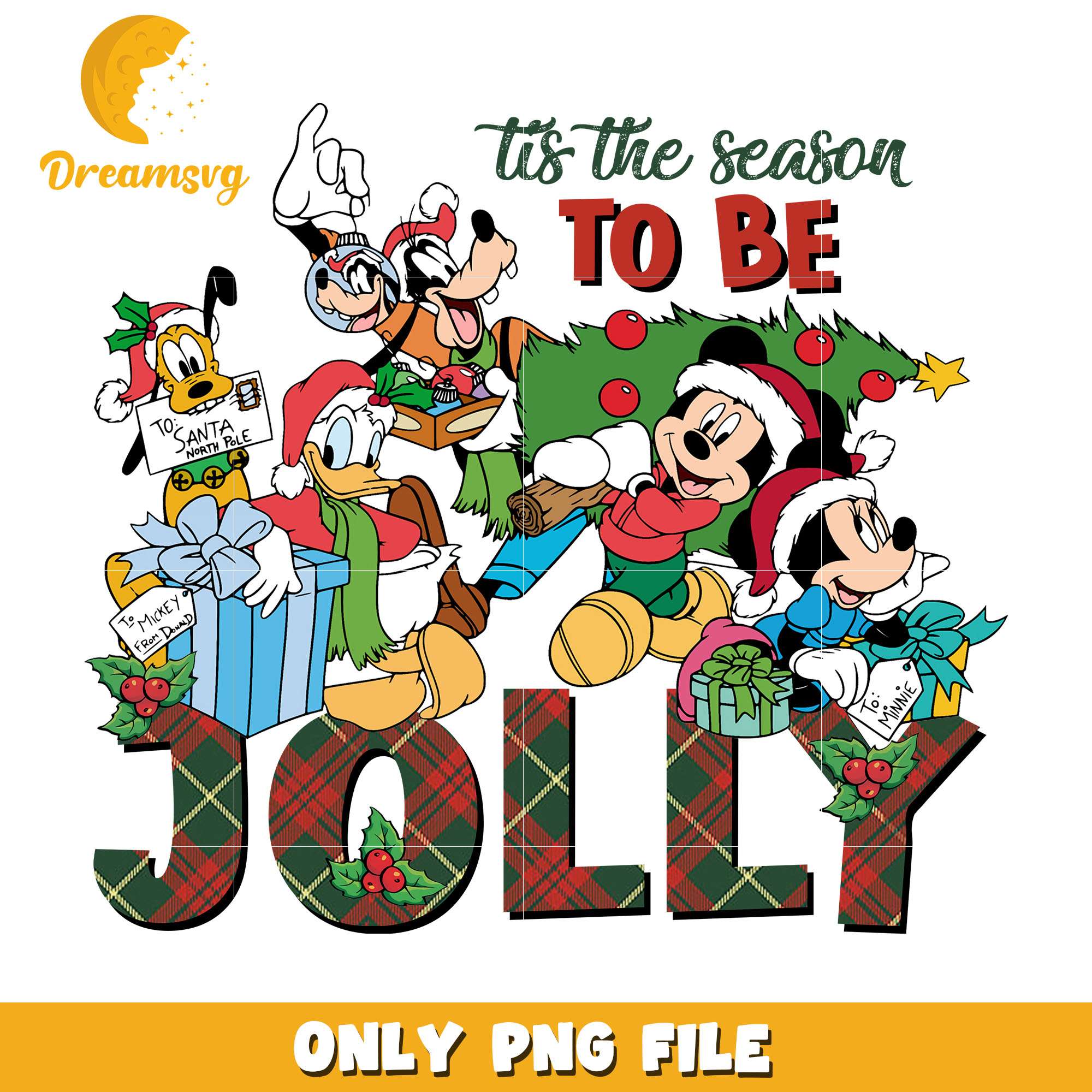 Mickey tis the season to be jolly png, disney png, christmas png
