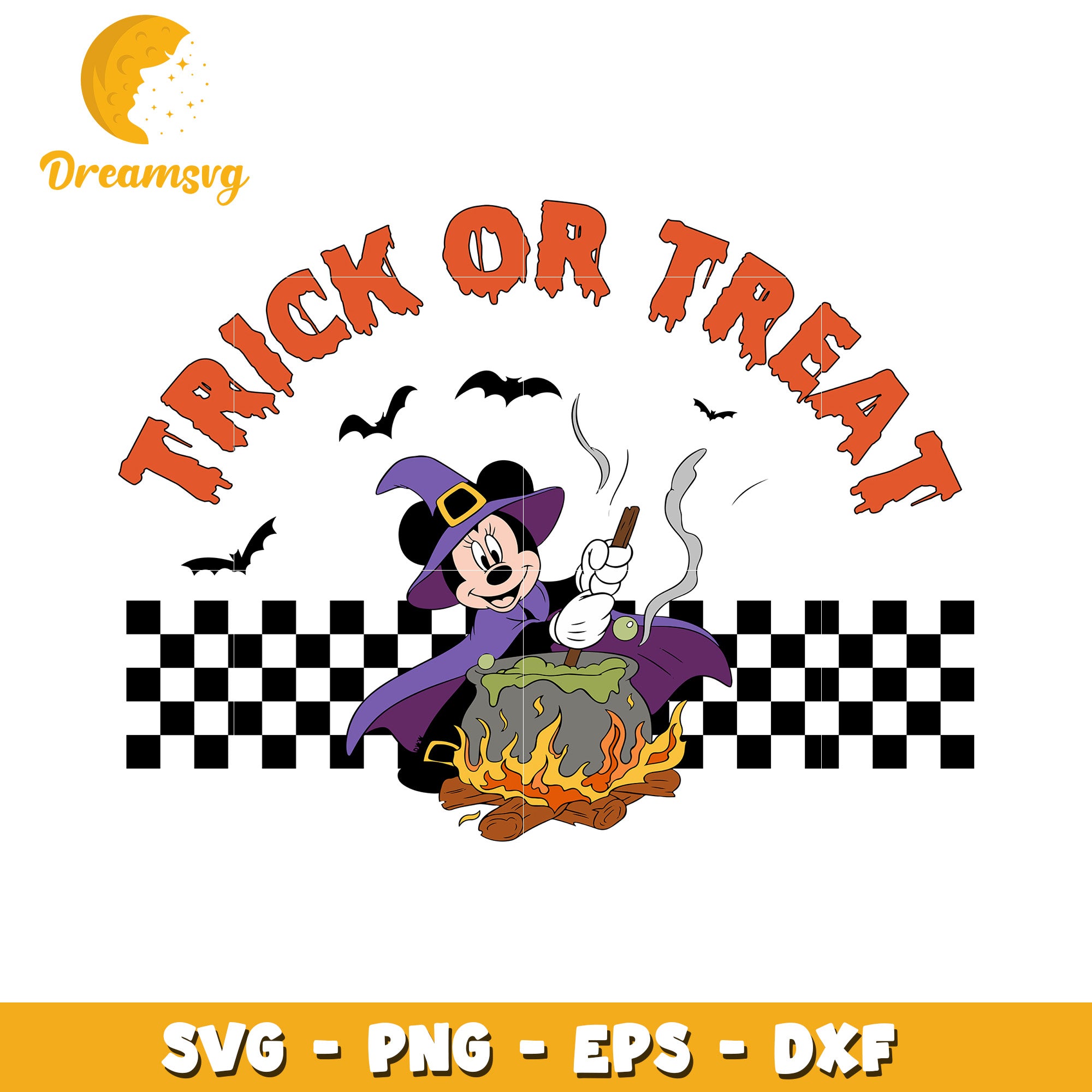 Mickey trick or street halloween svg, Disney friends halloween vibes svg