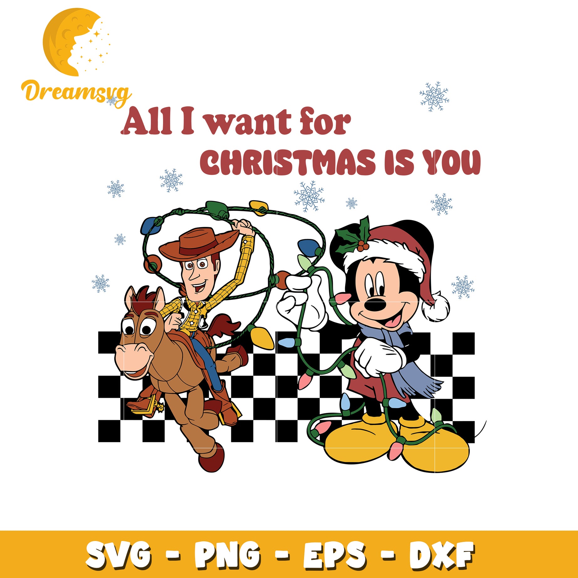 Mickey & woody christmas svg, mickey mouse  svg, woody svg