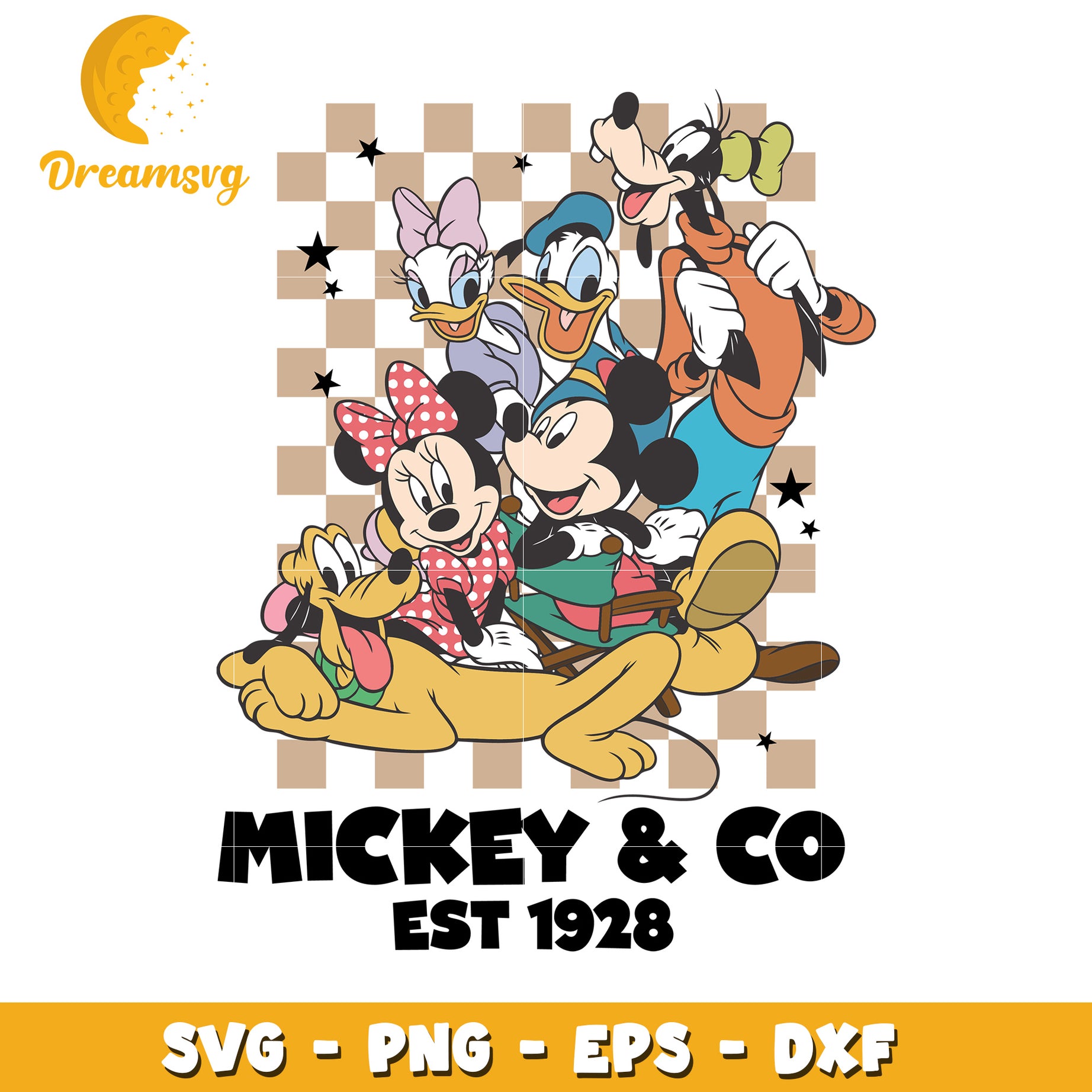 Mickey and Company SVG Design Celebrating Disney Since 1928