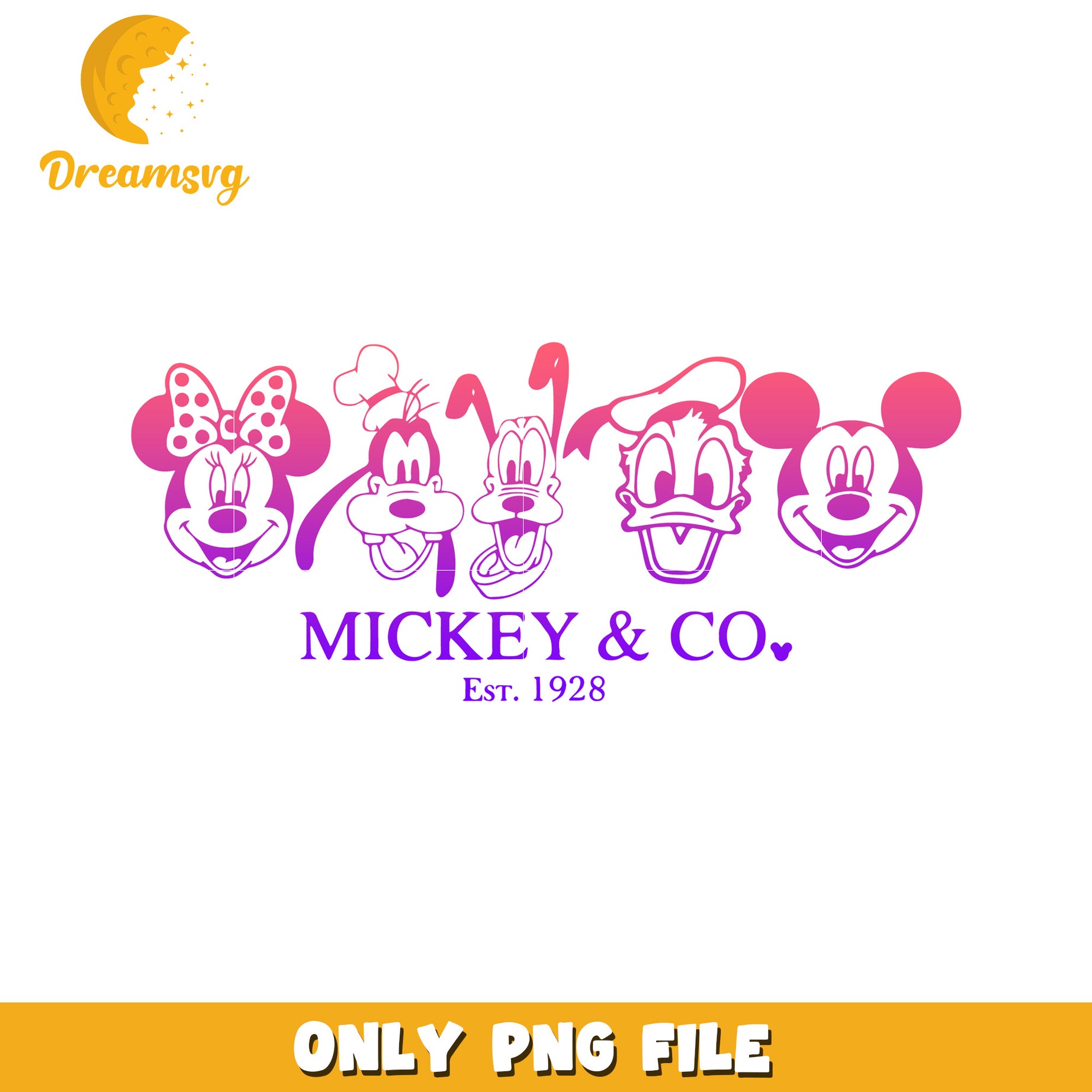Mickey and Friends Classic PNG Art for Download