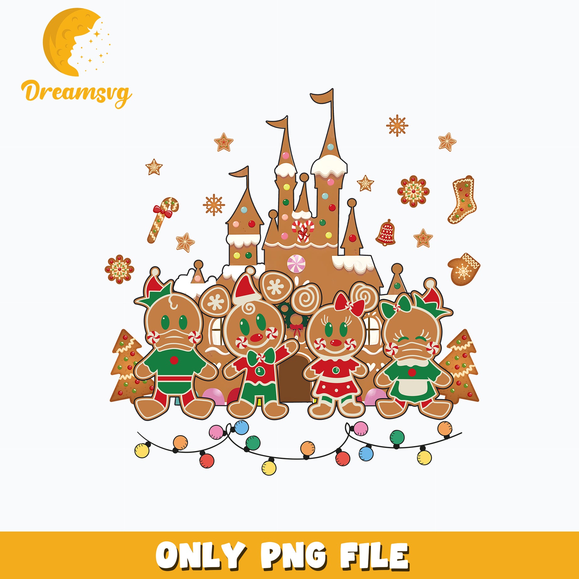 Mickey and Friends Gingerbread png