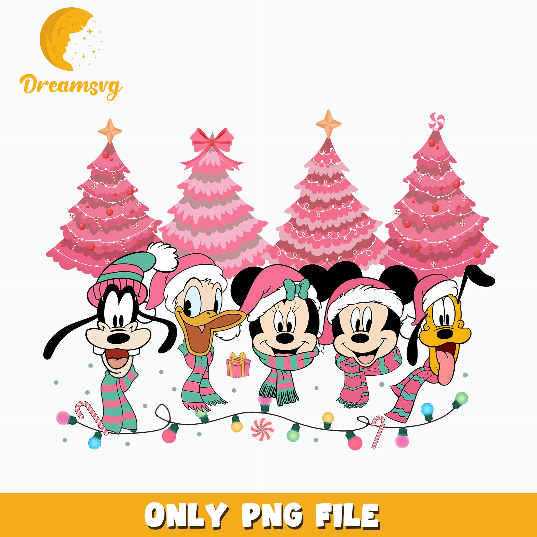 Mickey and Friends Merry Xmas png