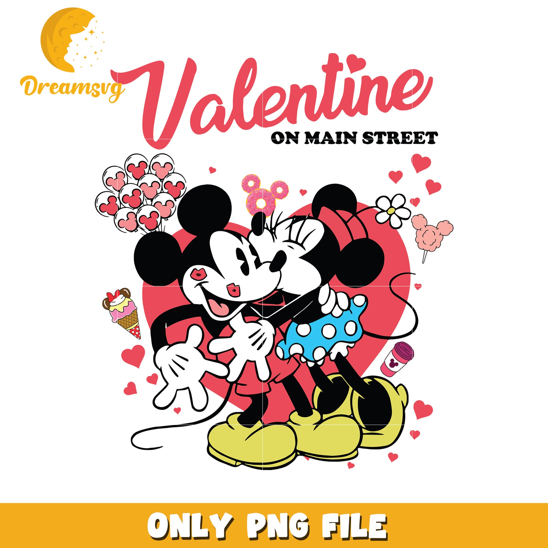 Mickey and Minnie Valentine PNG for Cute Designs