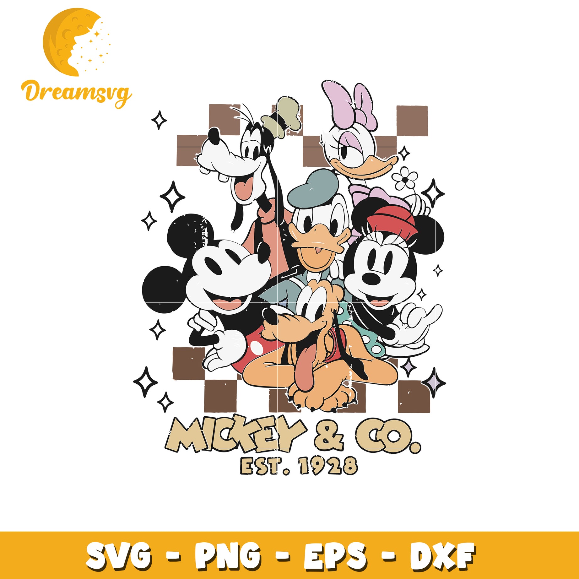 Mickey and co design svg, disney svg, mickey mouse characters svg