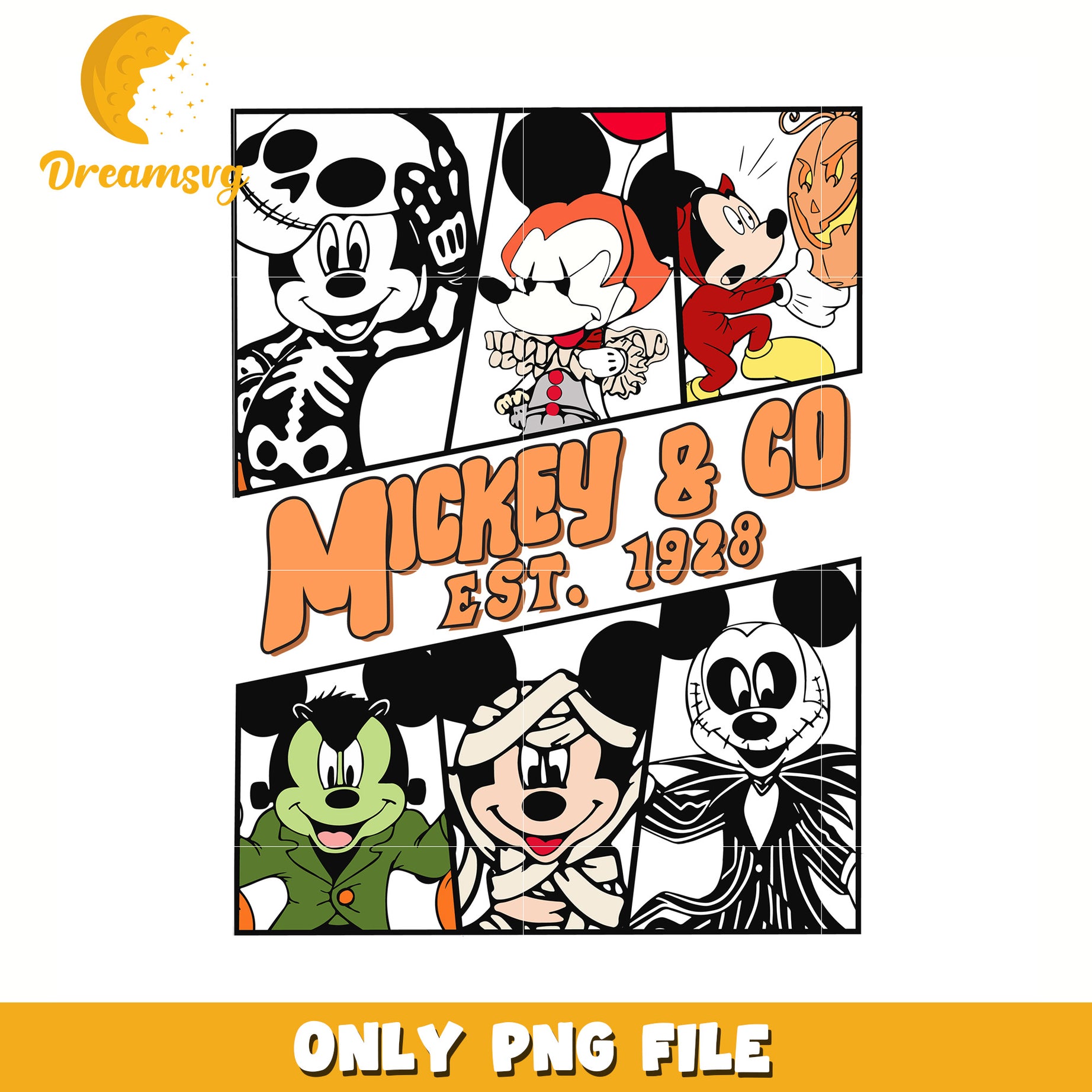 Mickey and co halloween png, halloween toys png, halloween time png