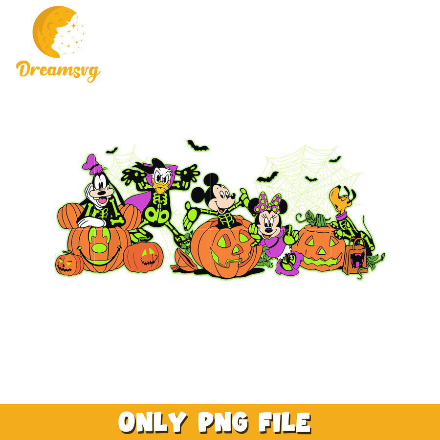 Mickey and friends png, halloween toys png, halloween characters png