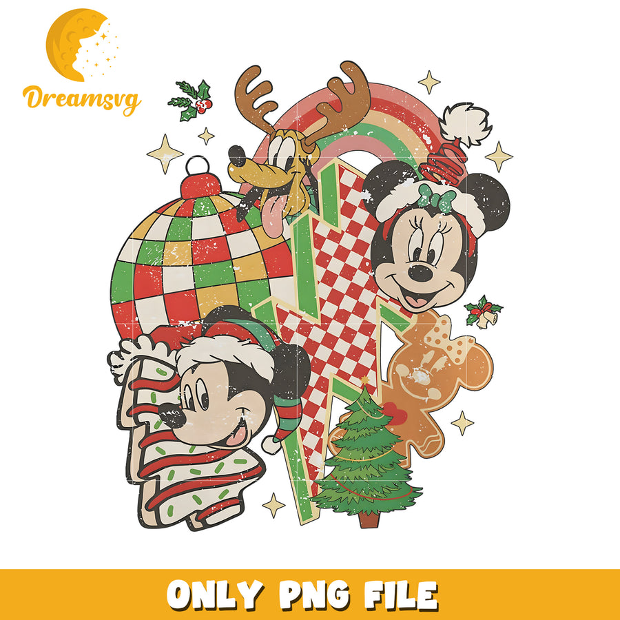 Mickey and minnie christmas png, christmas white png, disney movies png