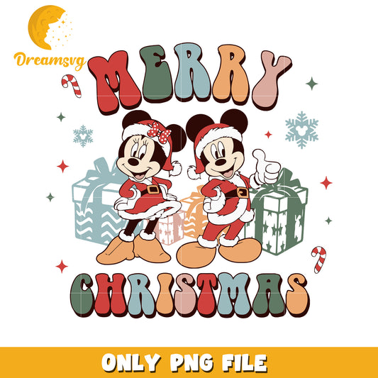 Mickey and minnie merry christmas png, christmas designs png, disney characters png