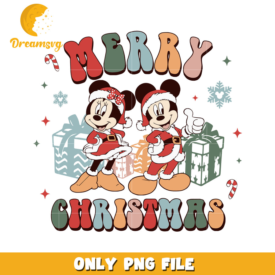 Mickey and minnie merry christmas png, christmas designs png, disney characters png
