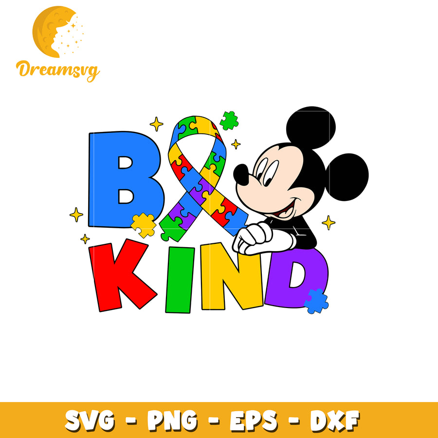 Mickey autism awareness be kind svg, mickey svg, autism awareness svg
