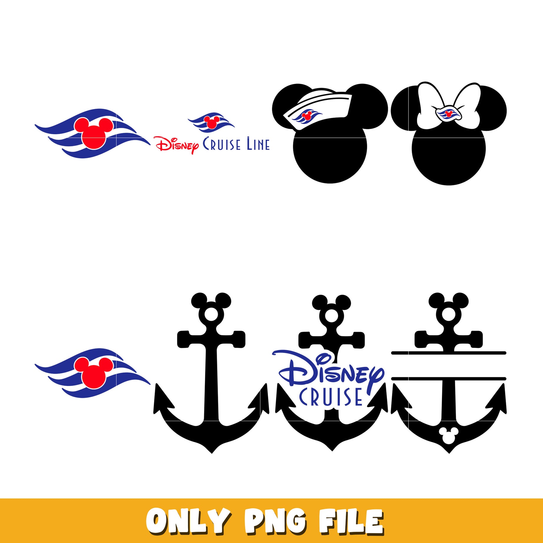 Mickey Minnie Sailor bundle png, Disney cartoon png, Digital download 