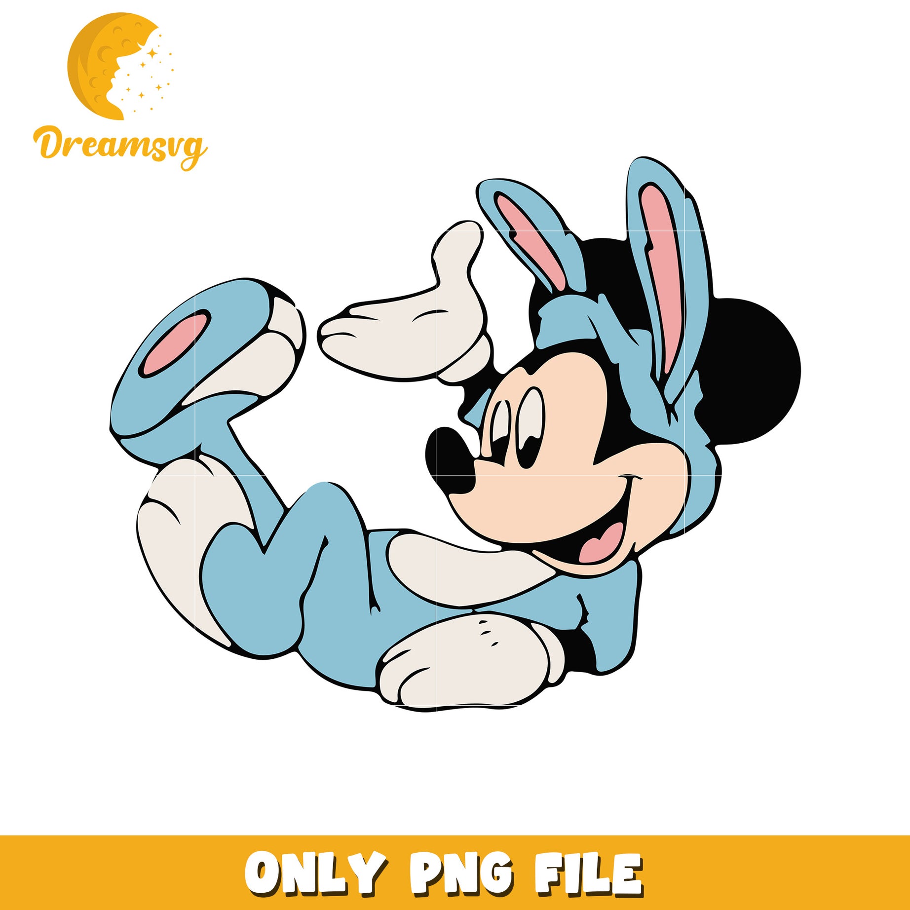 Mickey bunny easter day png, mickey png, easter day bunny png